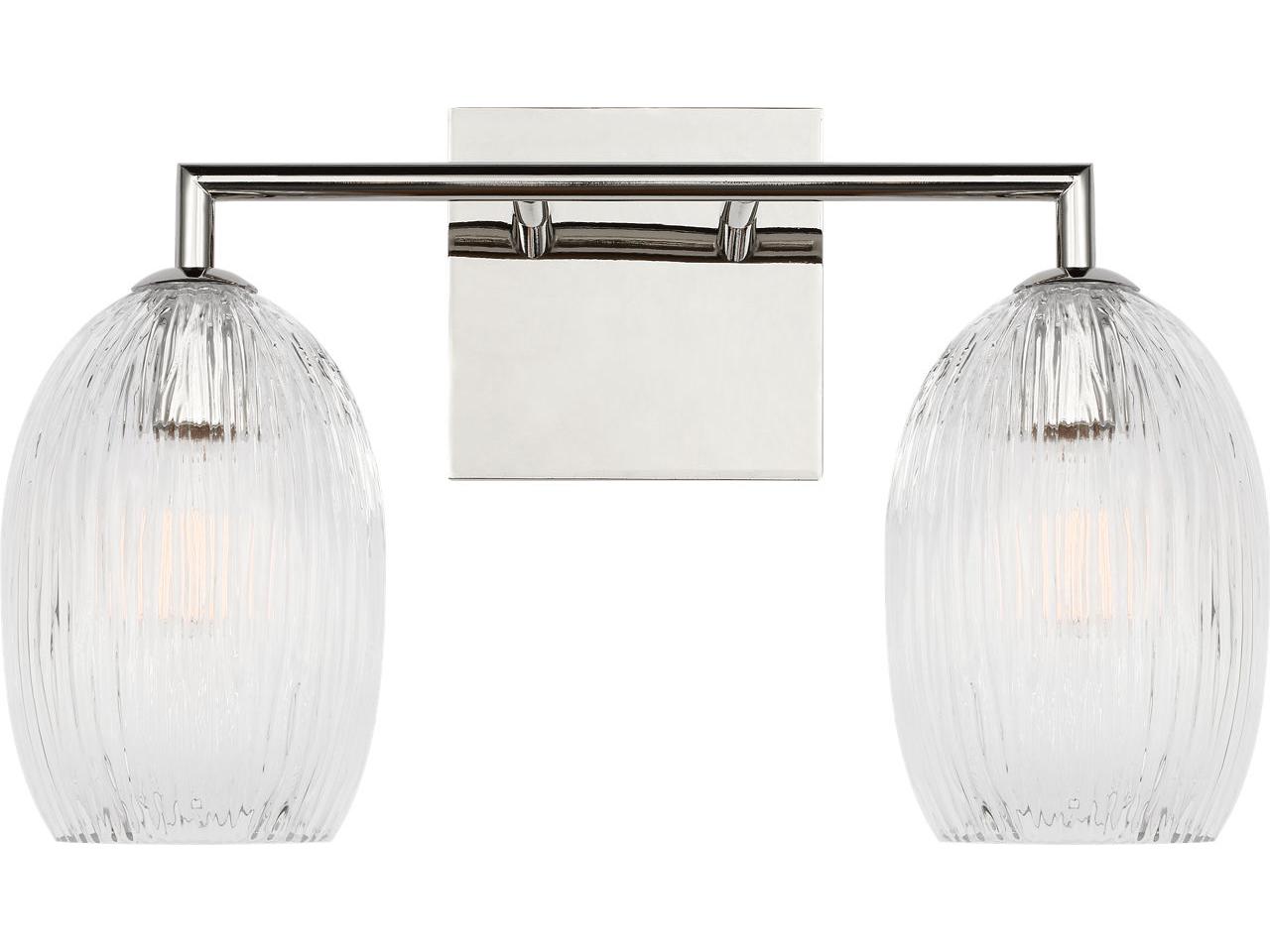 Visual Comfort Studio Serafina 2-Light Polished Nickel Vanity Light