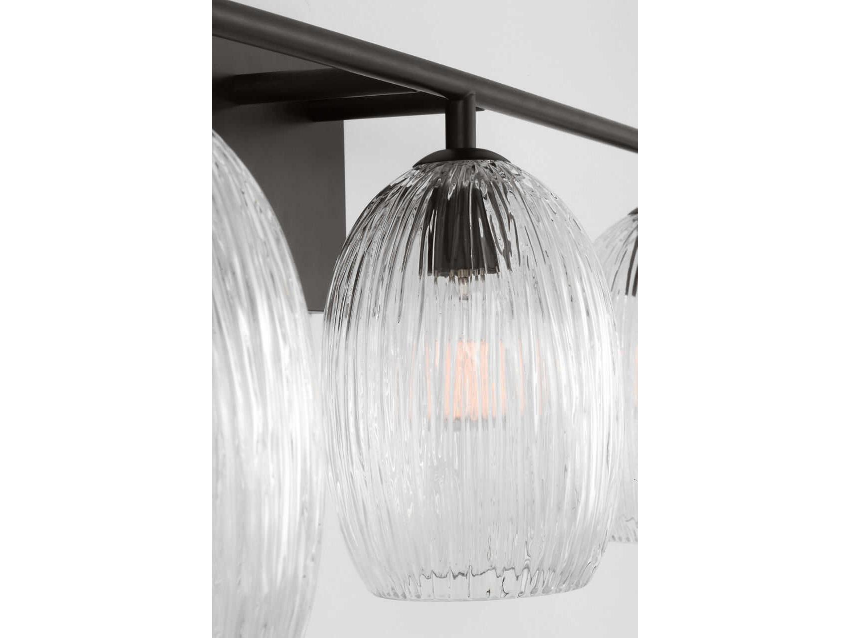 Visual Comfort Studio Serafina 3-Light Aged Iron Black Vanity Light