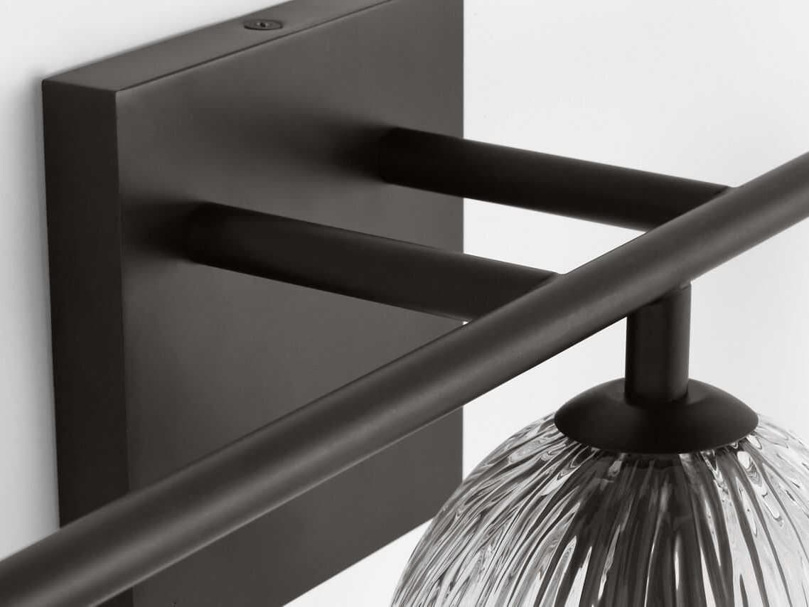 Visual Comfort Studio Serafina 3-Light Aged Iron Black Vanity Light