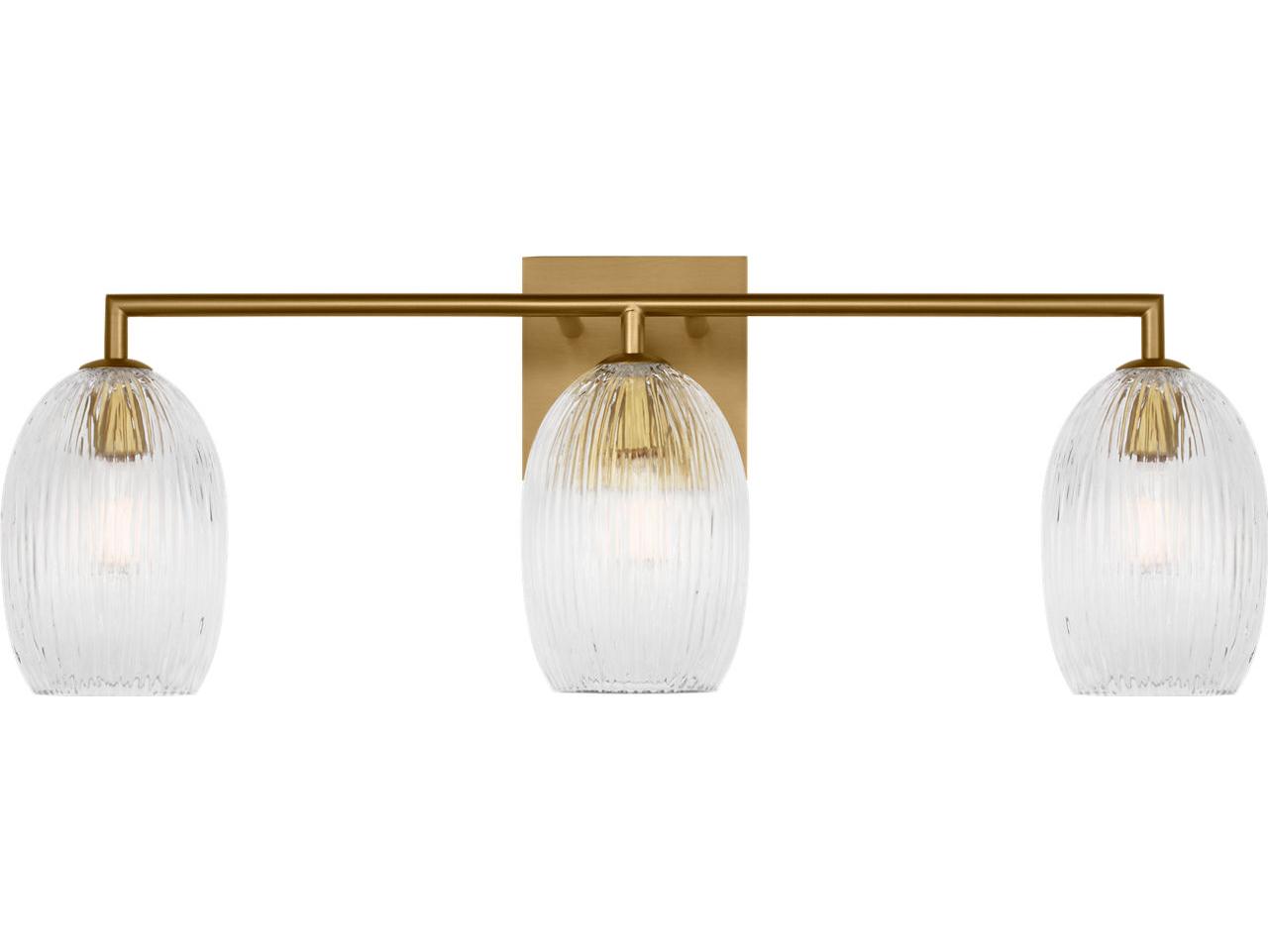 Visual Comfort Studio Serafina 3-Light Burnished Brass Vanity Light