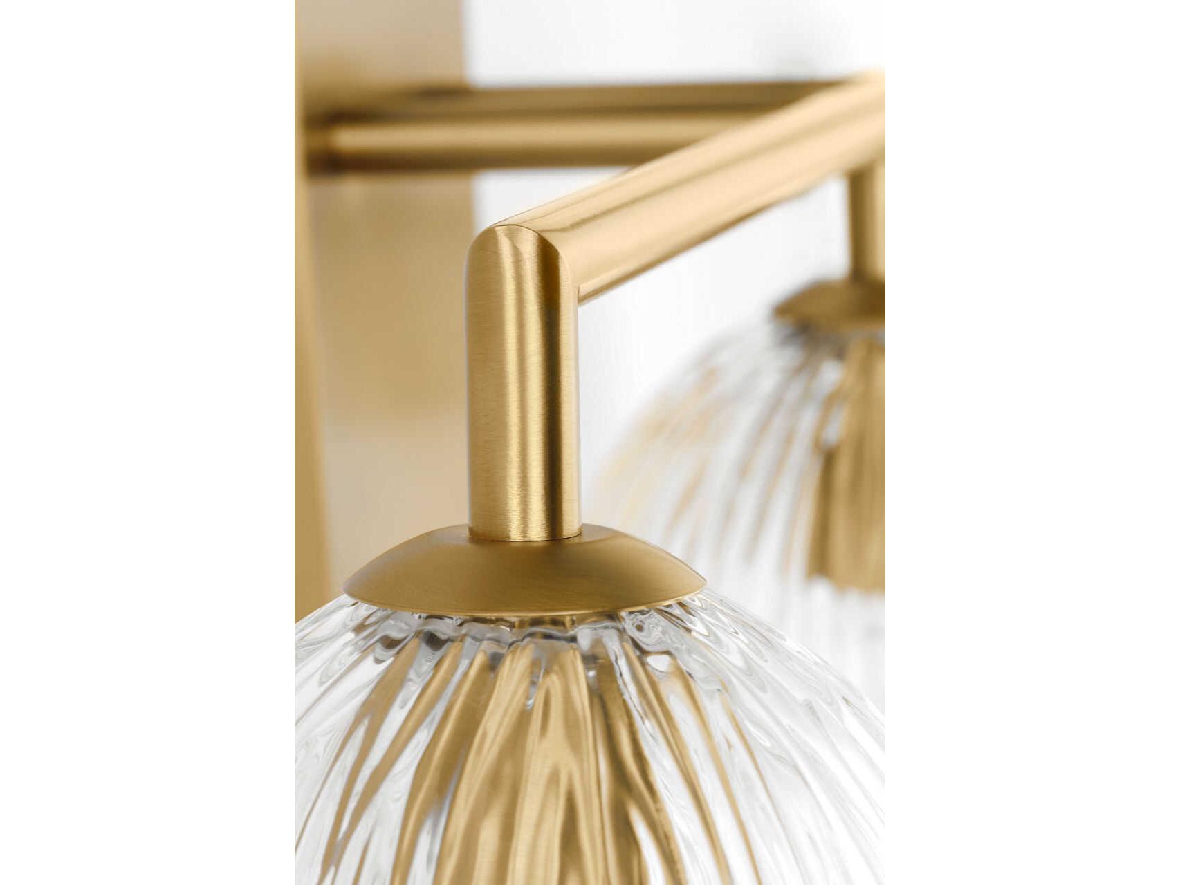 Visual Comfort Studio Serafina 3-Light Burnished Brass Vanity Light