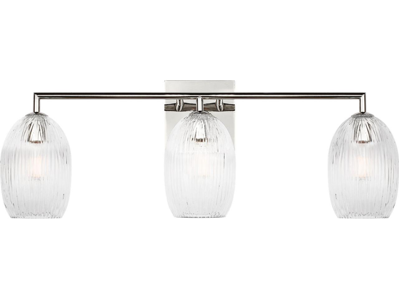 Visual Comfort Studio Serafina 3-Light Polished Nickel Vanity Light