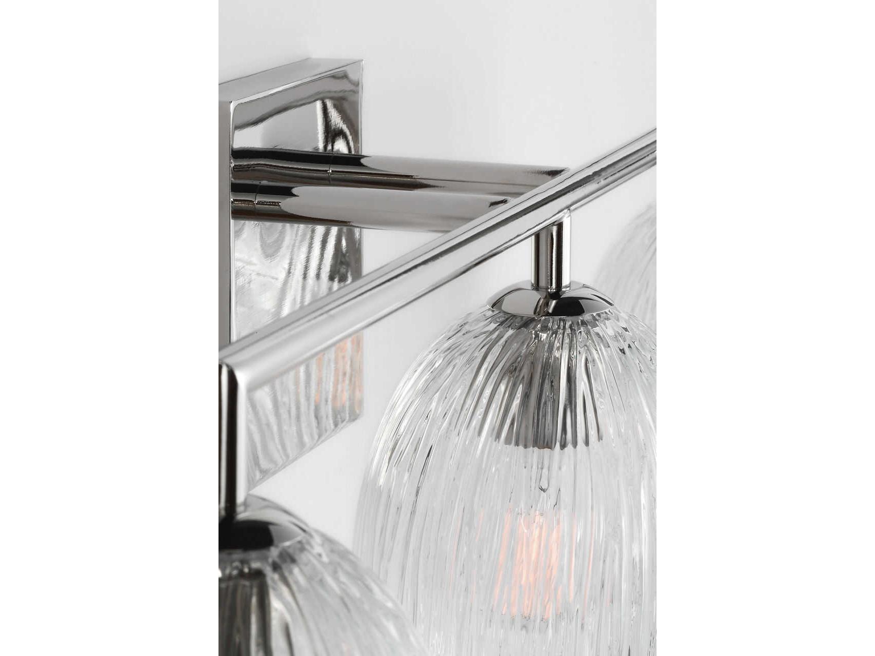 Visual Comfort Studio Serafina 3-Light Polished Nickel Vanity Light