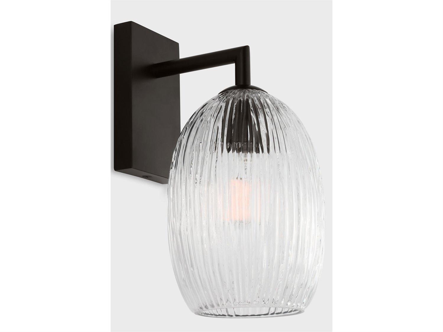 Visual Comfort Studio Serafina 1-Light Aged Iron Black Wall Sconce