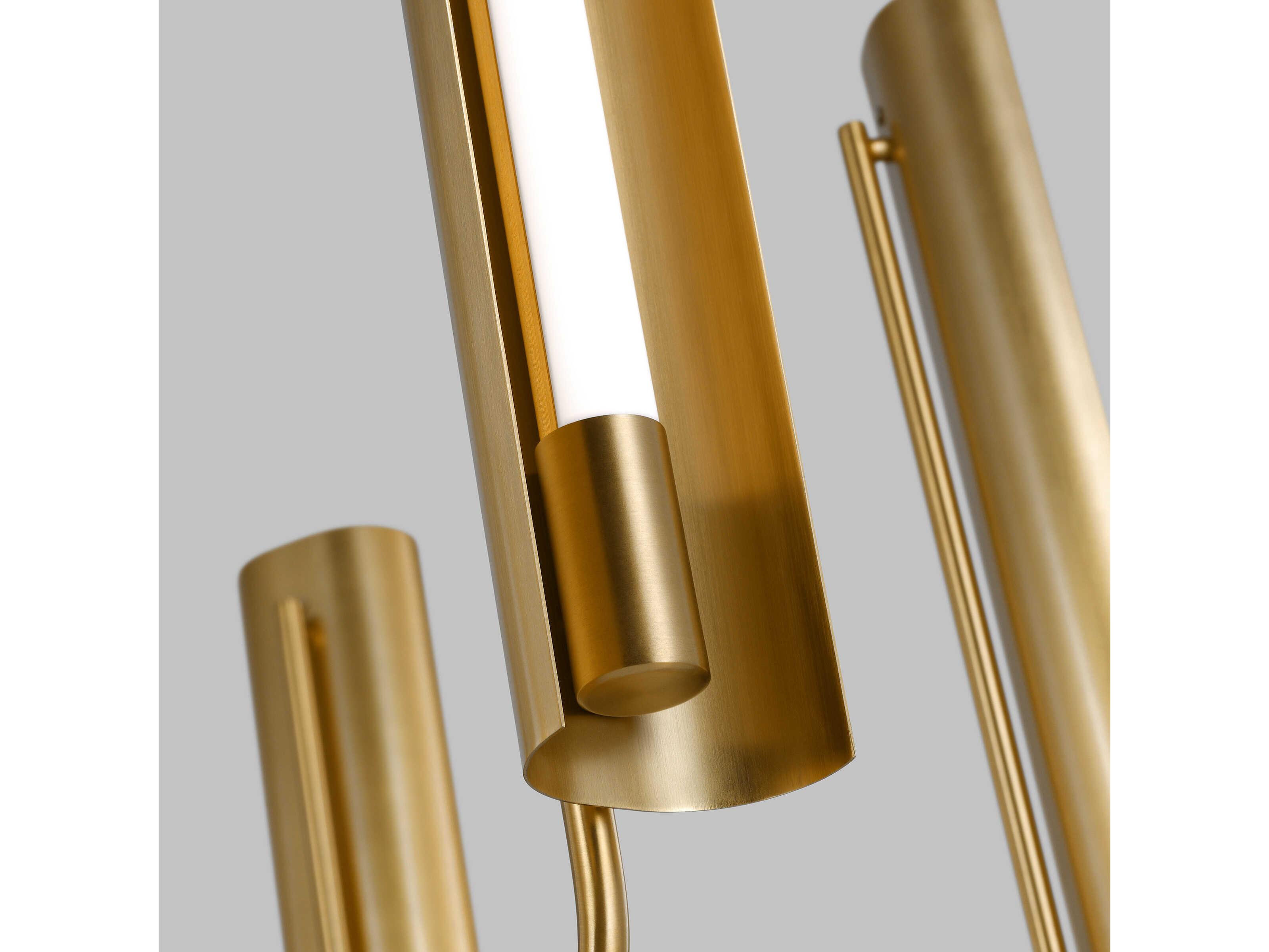 Visual Comfort Studio Carson 1-Light Burnished Brass Linear Chandelier