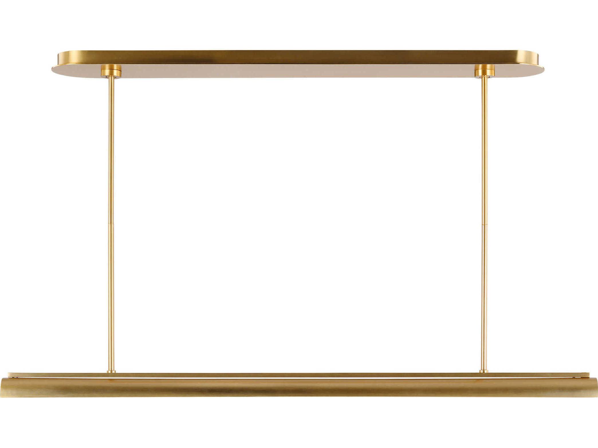 Visual Comfort Studio Carson 1-Light Burnished Brass Linear Island Pendant