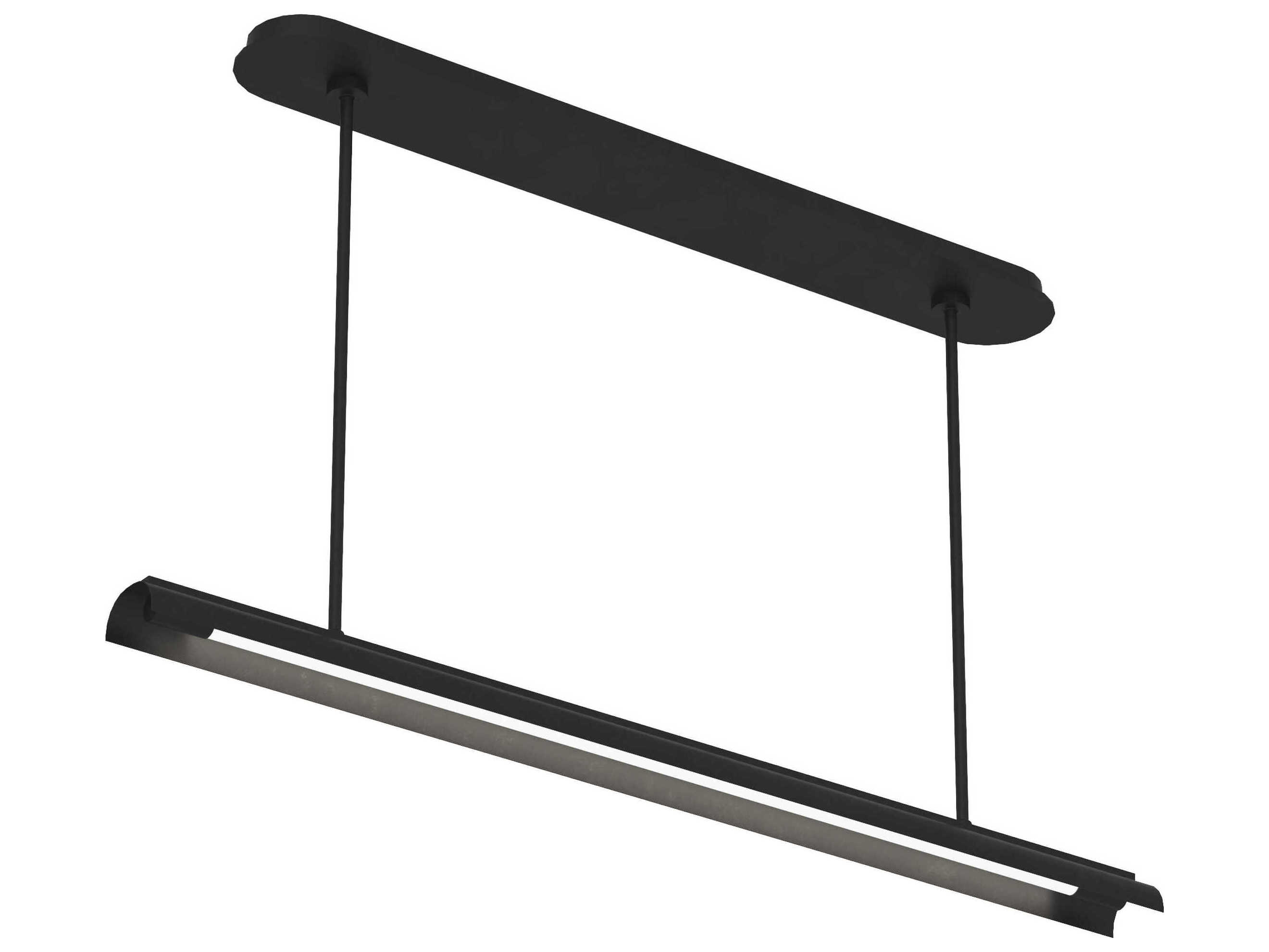 Visual Comfort Studio Carson 1-Light Midnight Black Linear Island Pendant