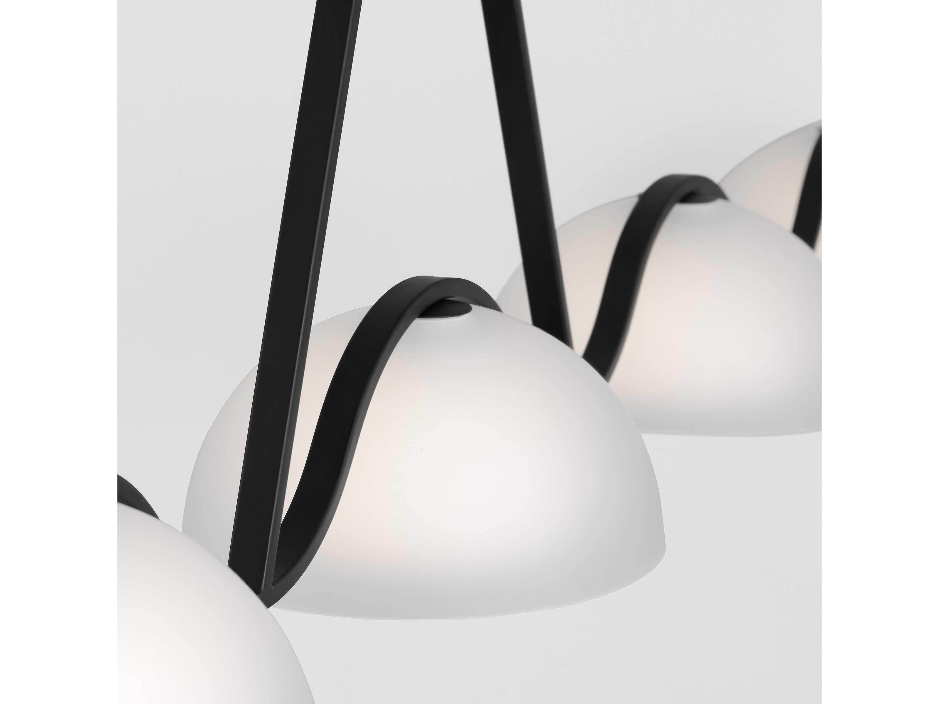 Visual Comfort Studio Nido 5-Light Midnight Black Linear Island Pendant