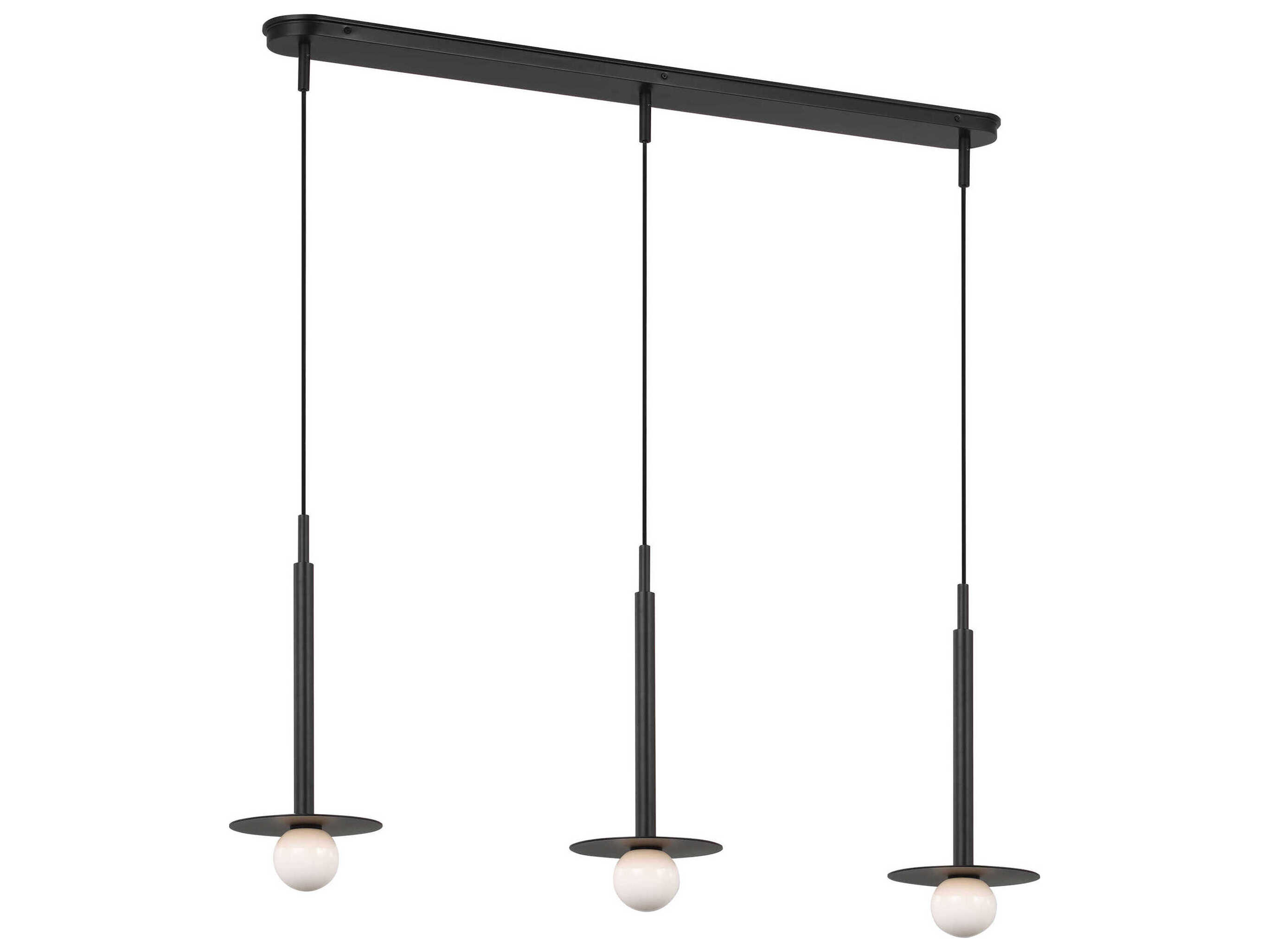 Visual Comfort Studio Nodes 3-Light Midnight Black Linear Island Pendant