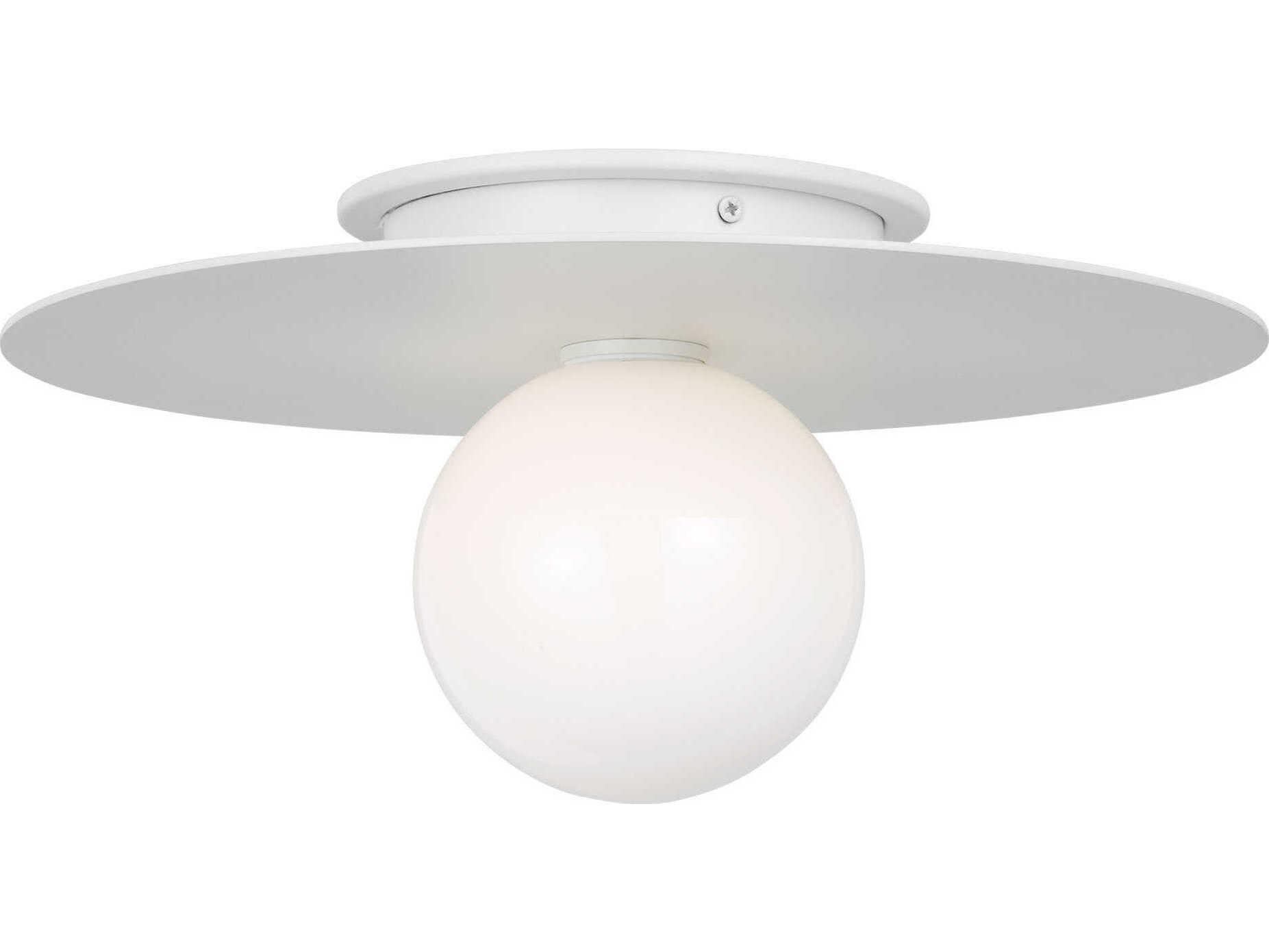 Visual Comfort Studio Nodes 1-Light Matte White Globe Flush Mount