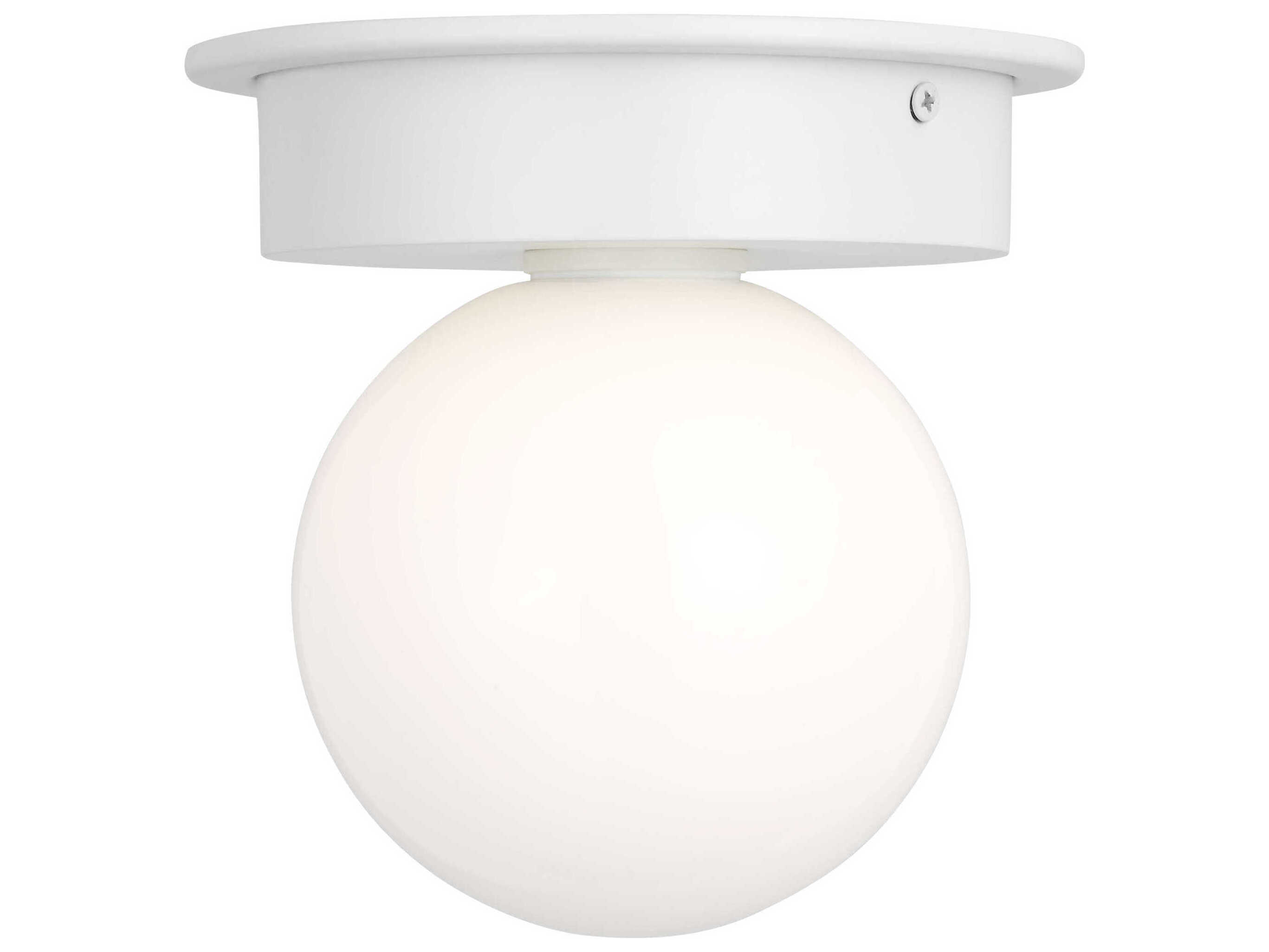 Visual Comfort Studio Nodes 1-Light Matte White Globe Flush Mount