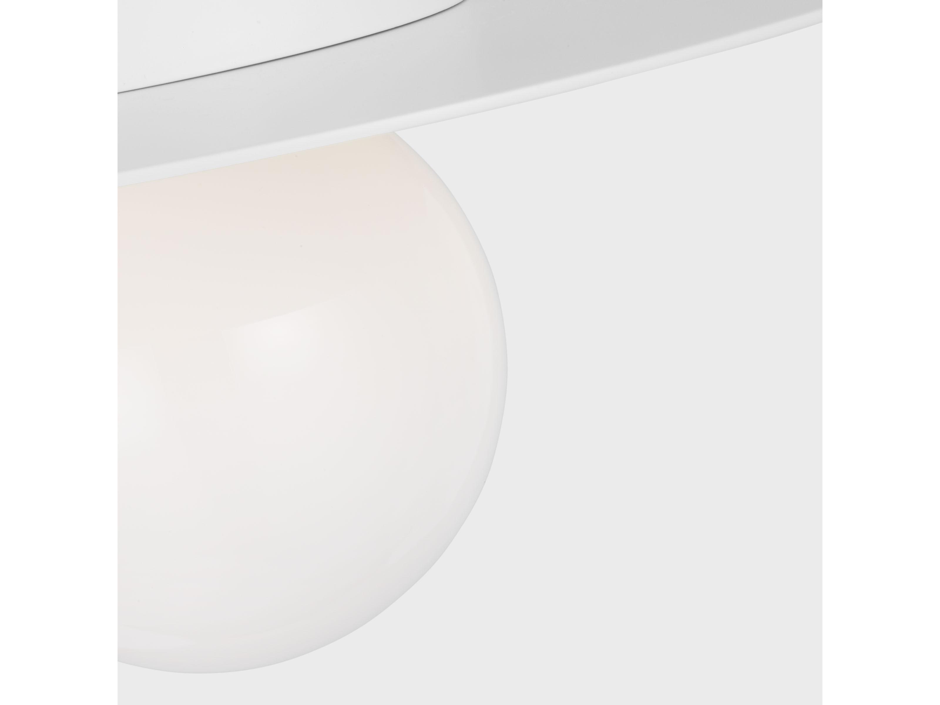 Visual Comfort Studio Nodes 1-Light Matte White Globe Flush Mount