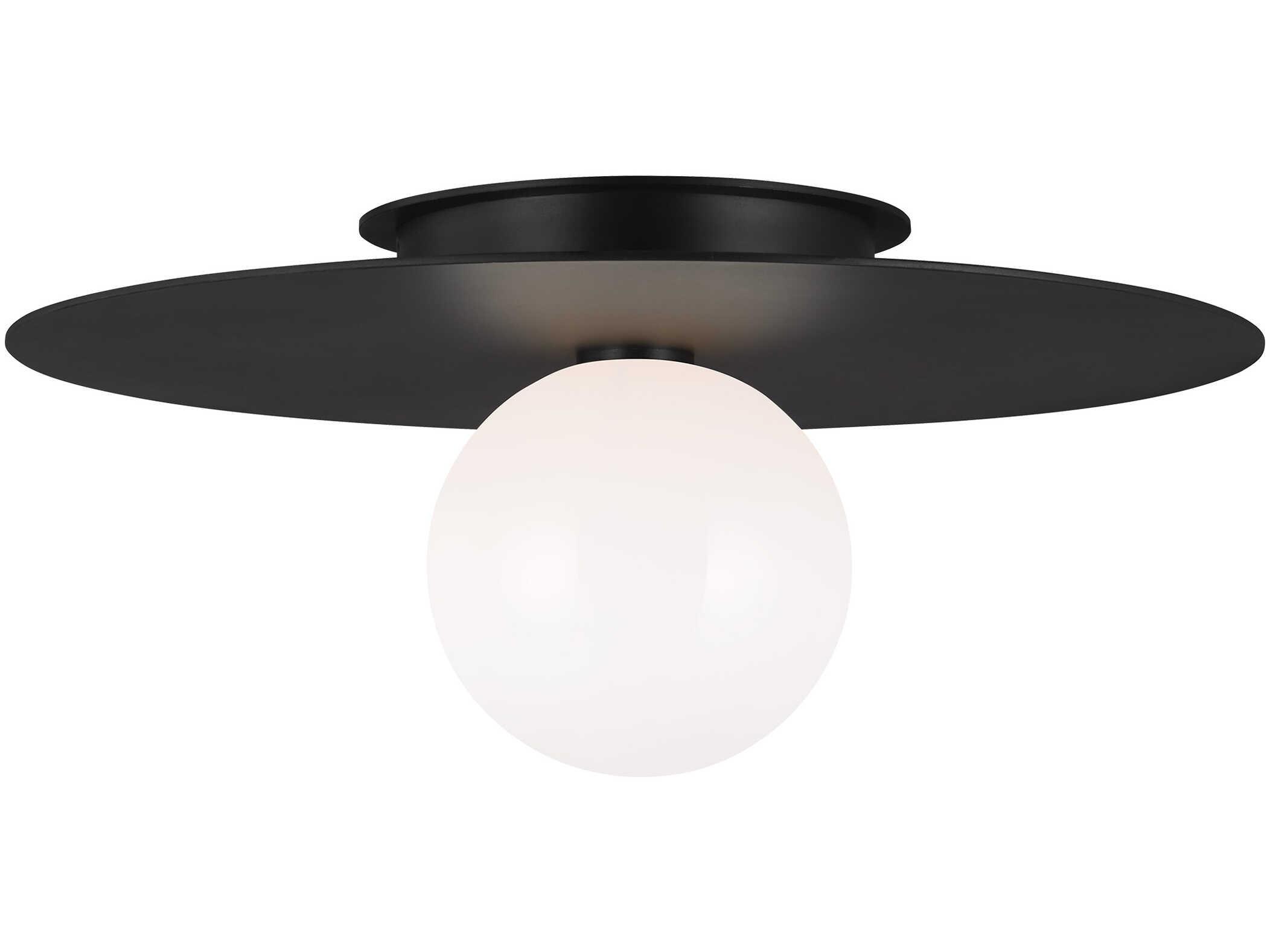 Visual Comfort Studio Nodes 1-Light Midnight Black Globe Round Flush Mount