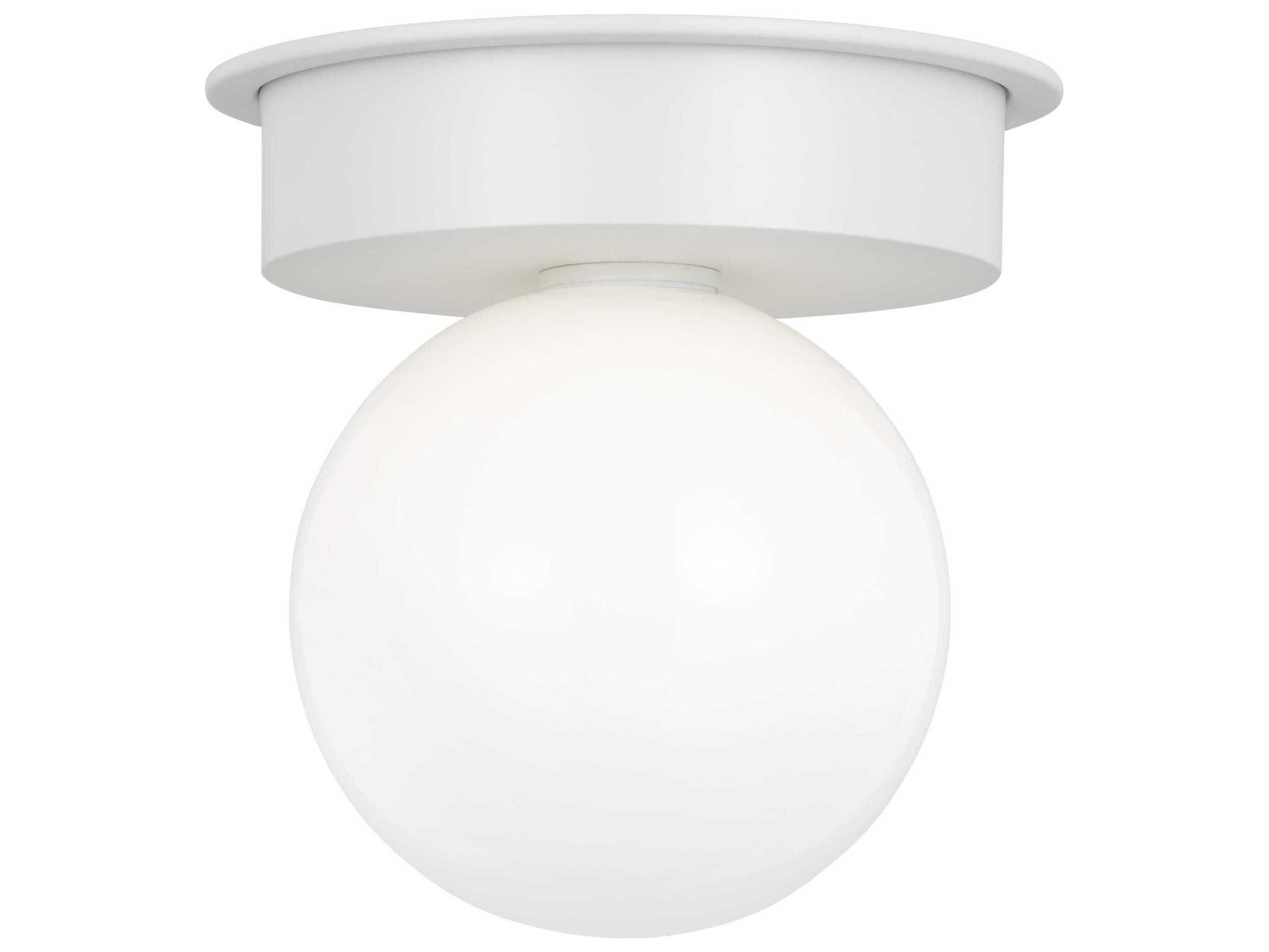 Visual Comfort Studio Nodes 1-Light Matte White Globe Flush Mount