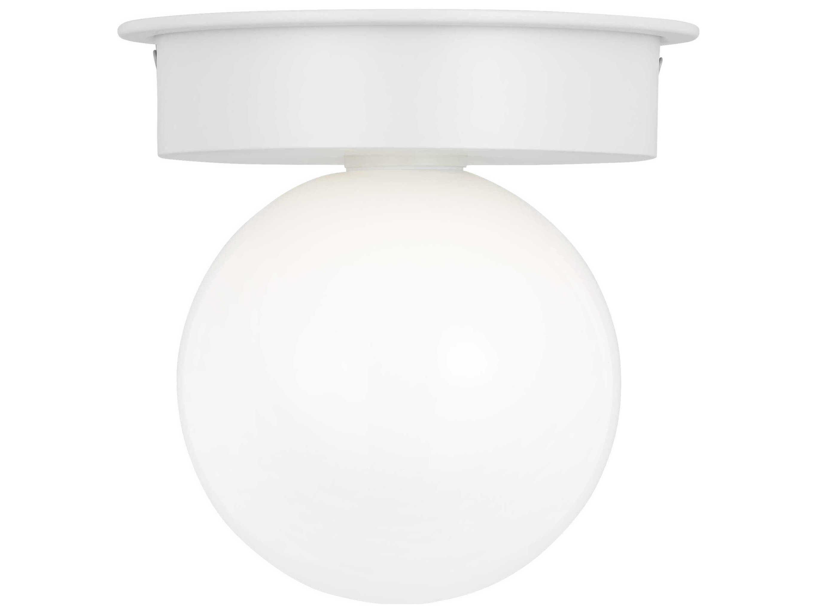 Visual Comfort Studio Nodes 1-Light Matte White Globe Flush Mount
