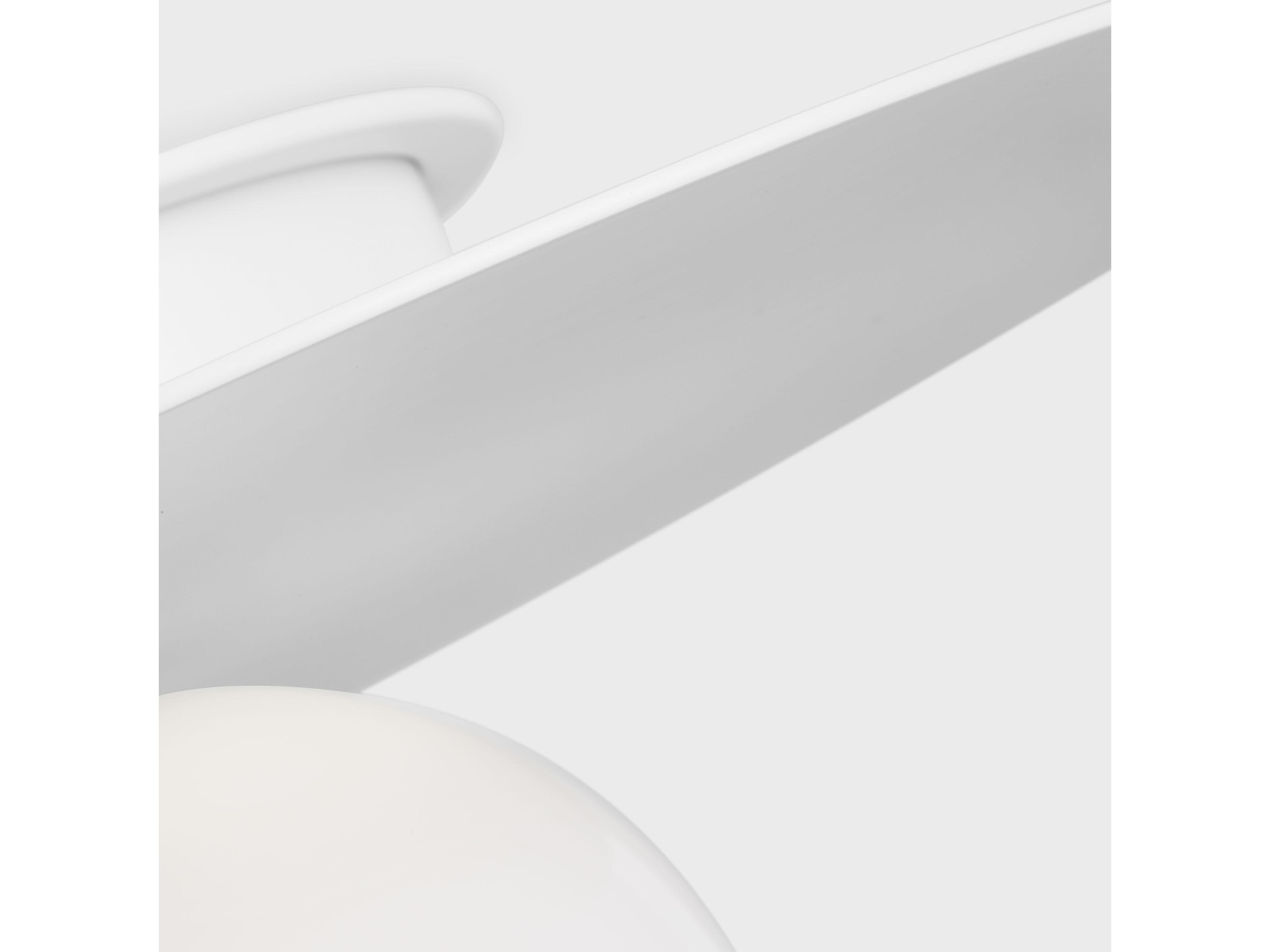 Visual Comfort Studio Nodes 1-Light Matte White Globe Flush Mount