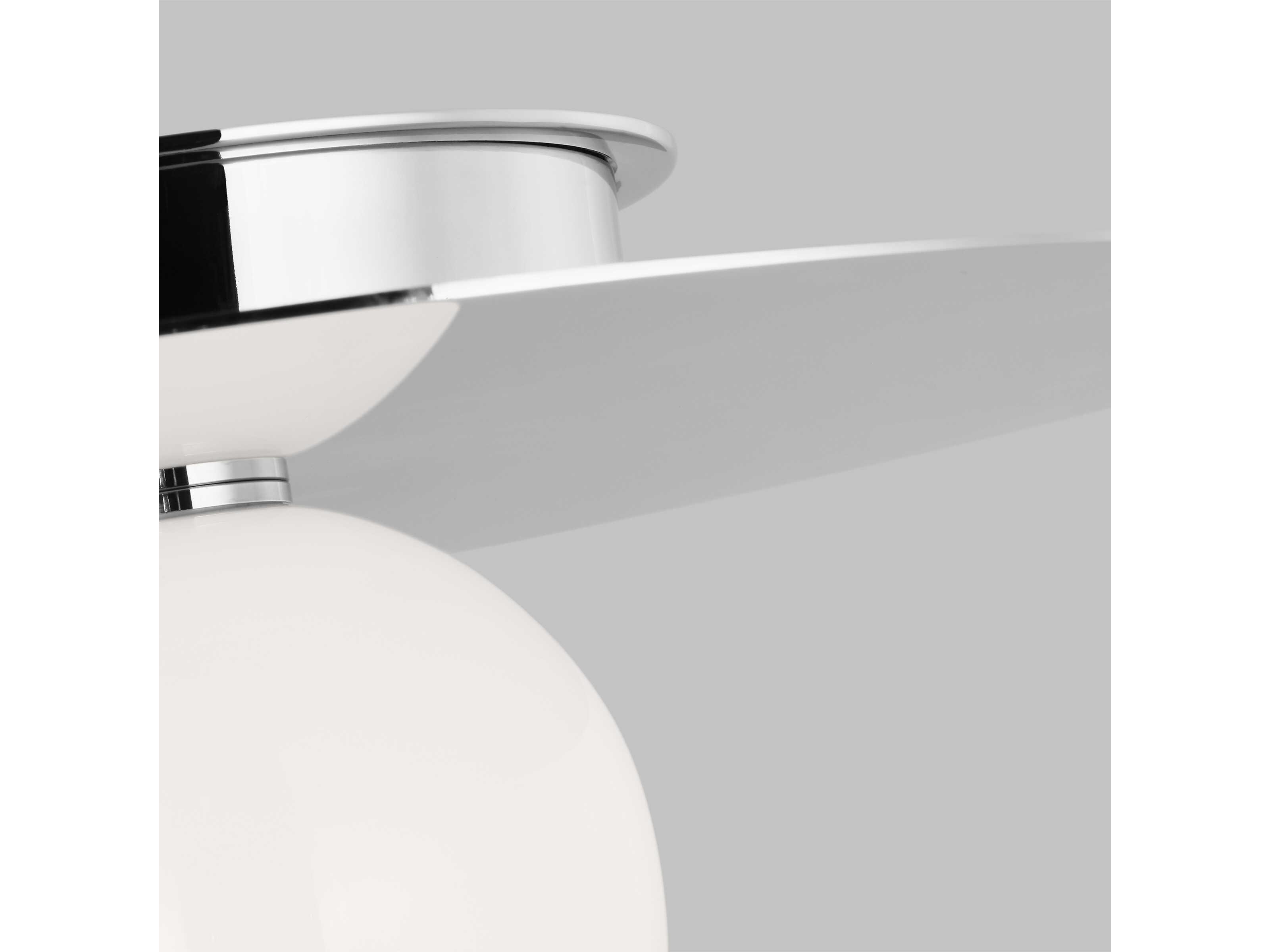 Visual Comfort Studio Nodes 1-Light Polished Nickel Globe Round Flush Mount