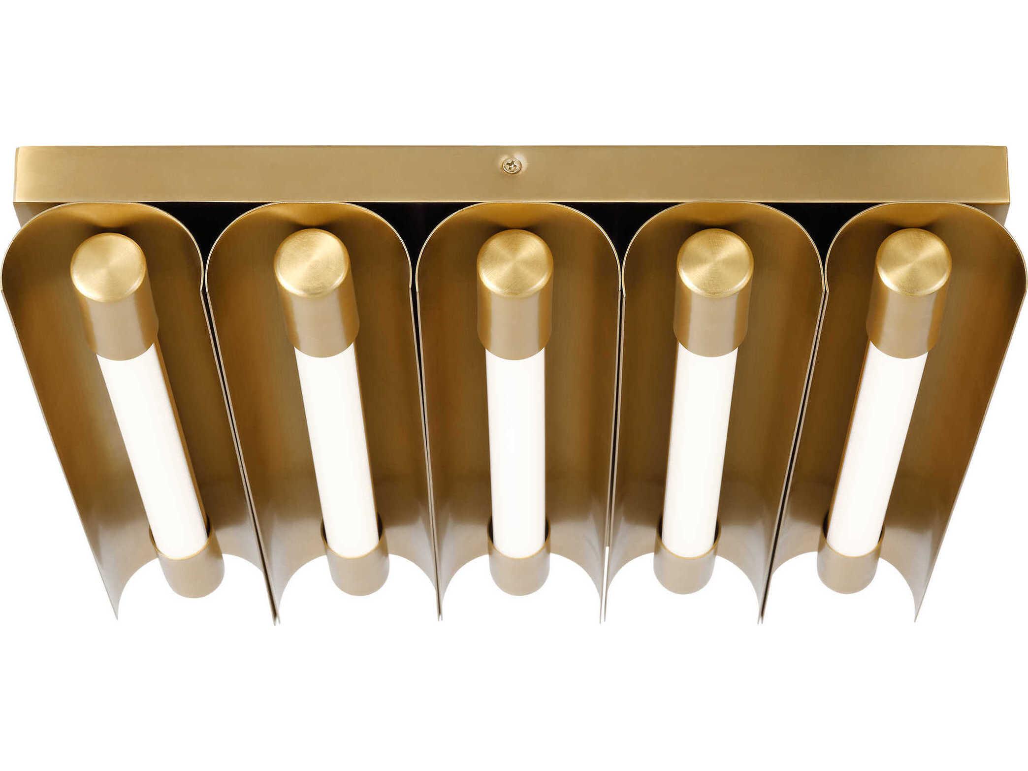 Visual Comfort Studio Carson 1-Light Burnished Brass Flush Mount