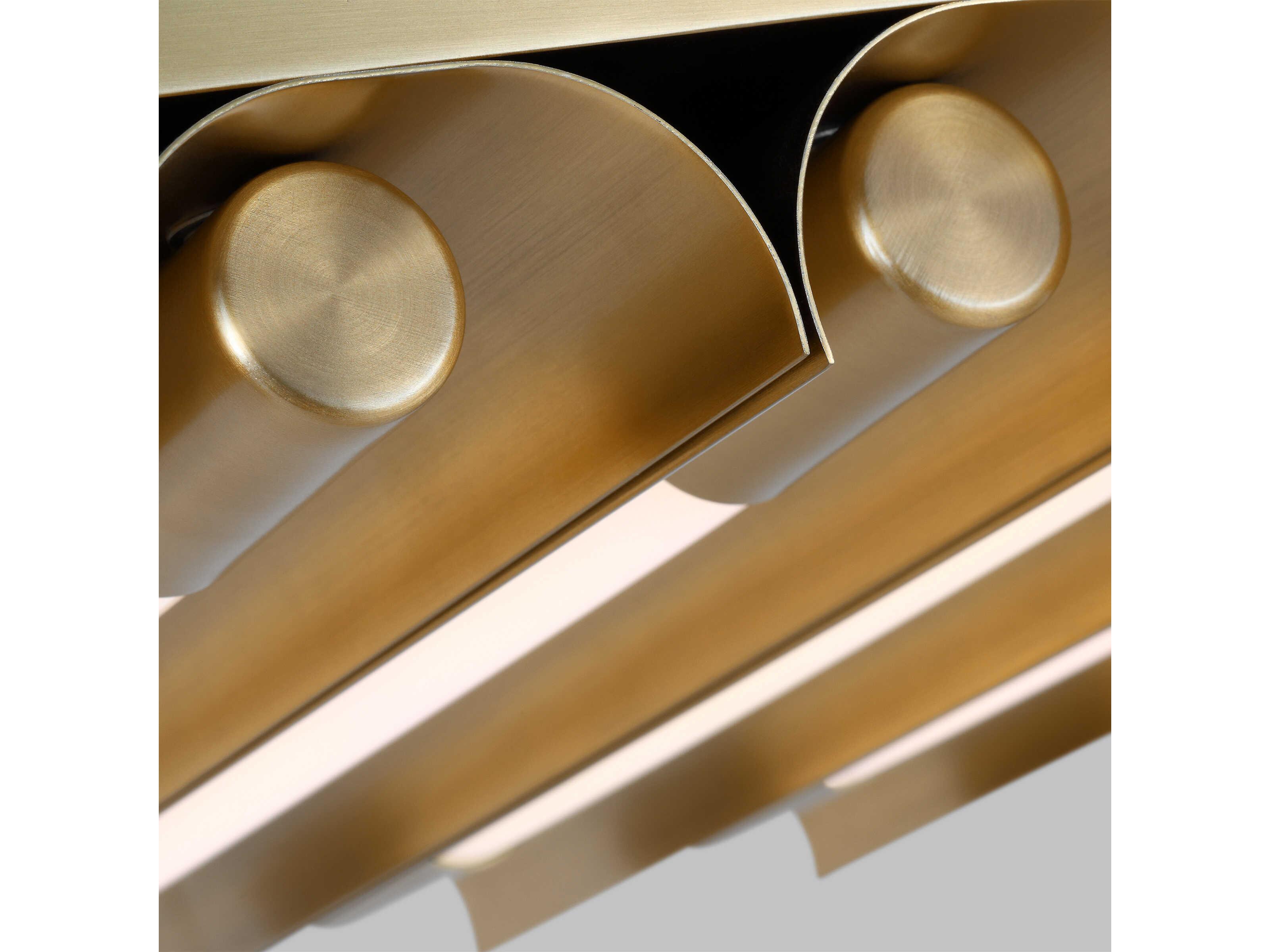 Visual Comfort Studio Carson 1-Light Burnished Brass Flush Mount