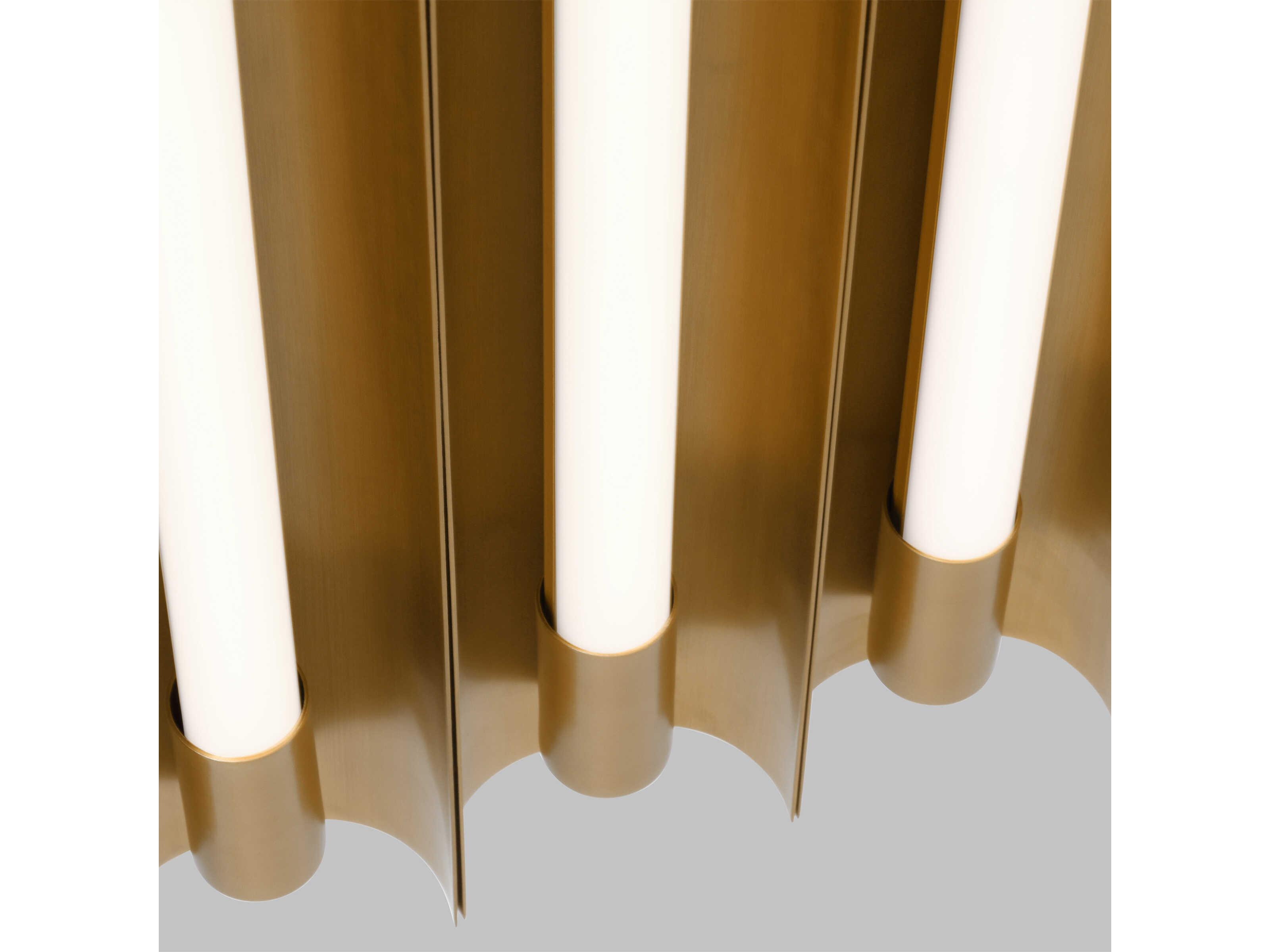 Visual Comfort Studio Carson 1-Light Burnished Brass Flush Mount