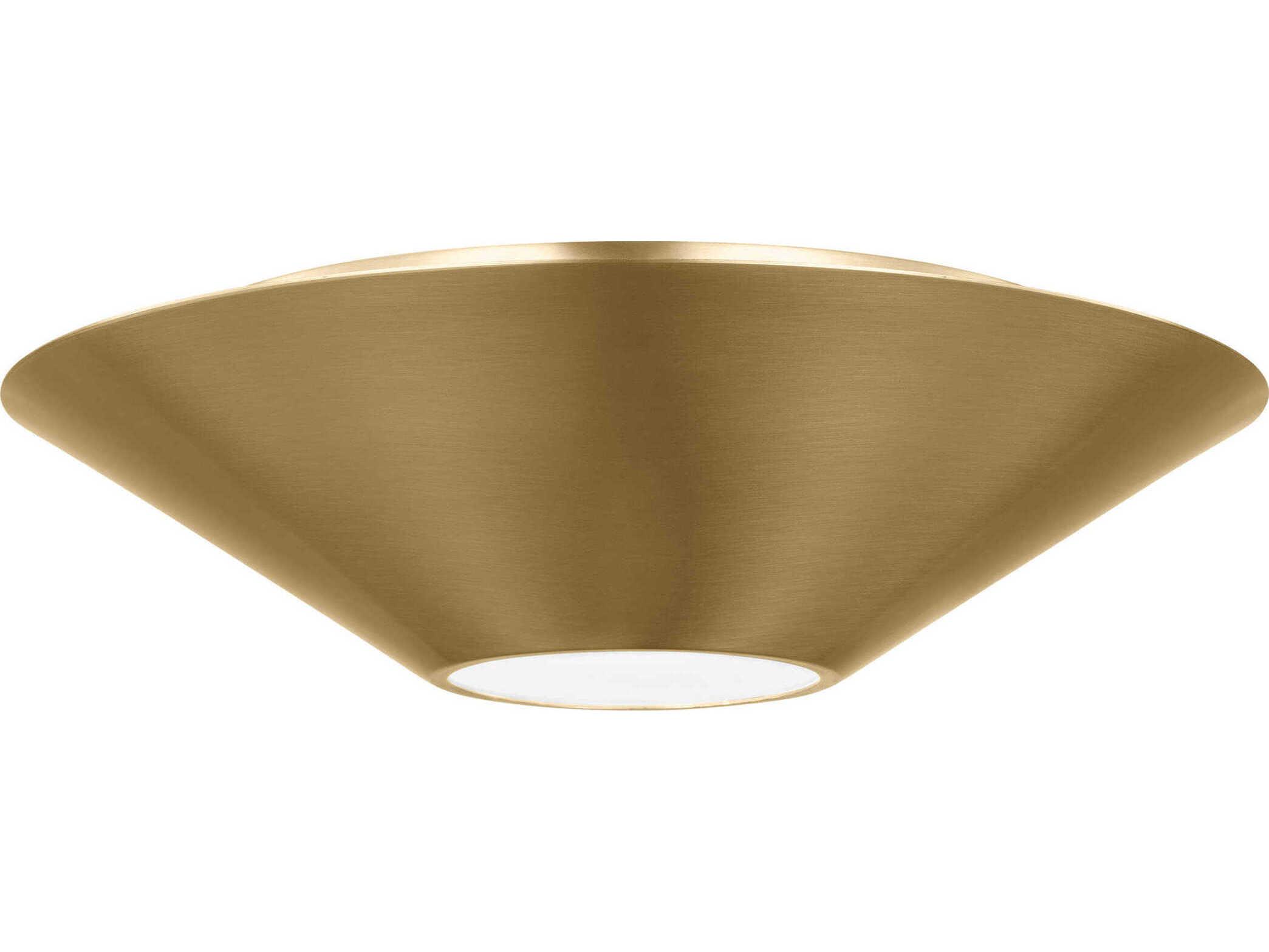 Visual Comfort Studio Echo 1-Light Burnished Brass Flush Mount