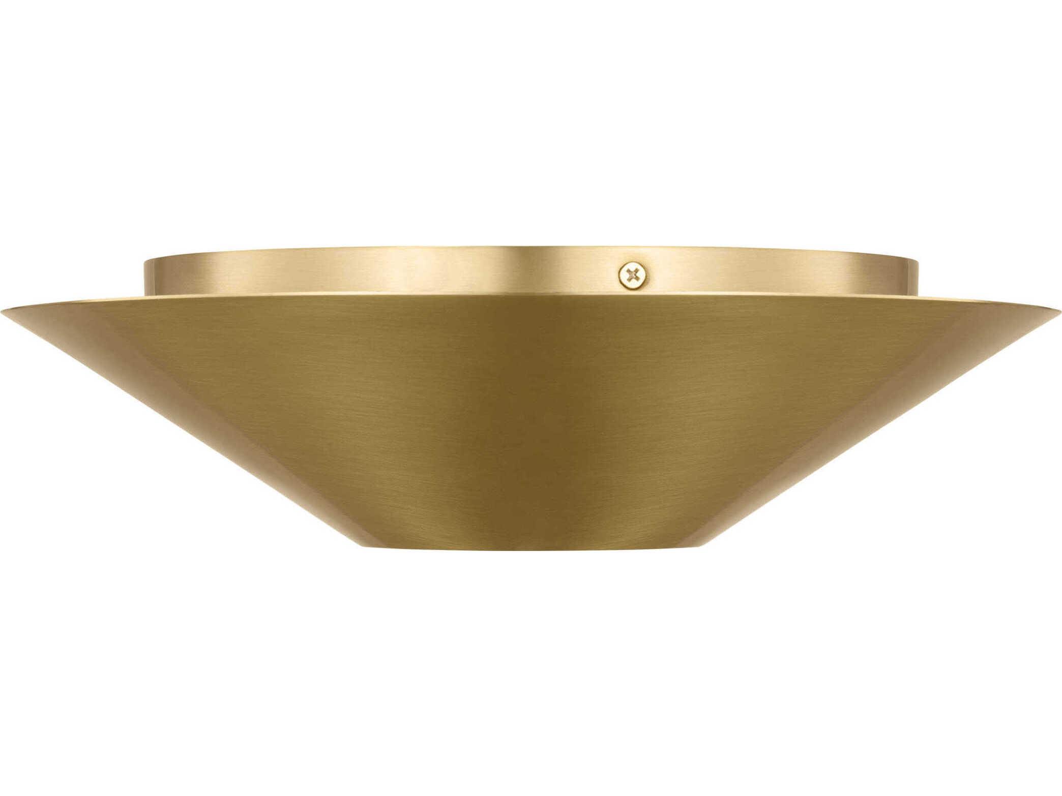 Visual Comfort Studio Echo 1-Light Burnished Brass Flush Mount