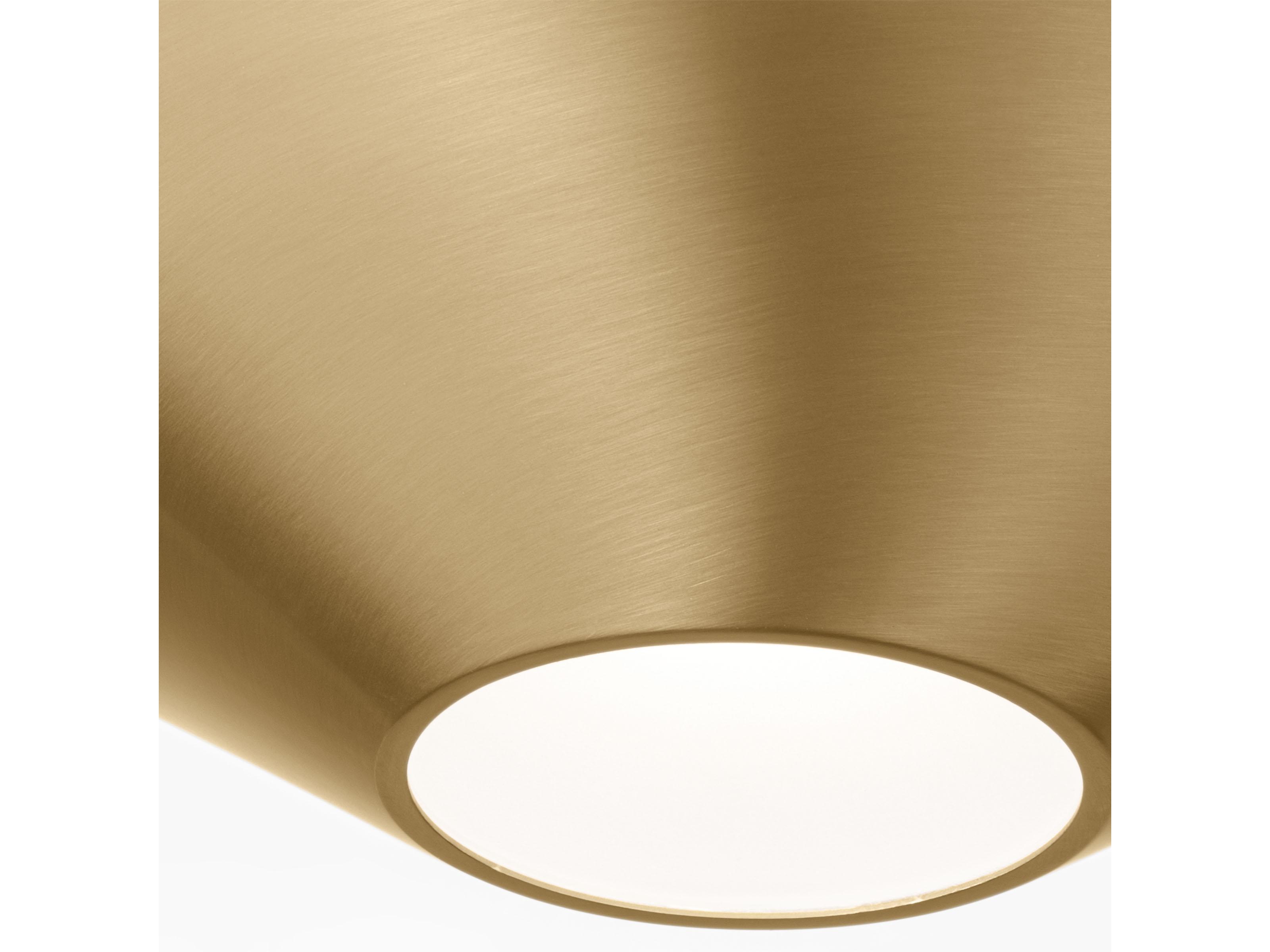 Visual Comfort Studio Echo 1-Light Burnished Brass Flush Mount