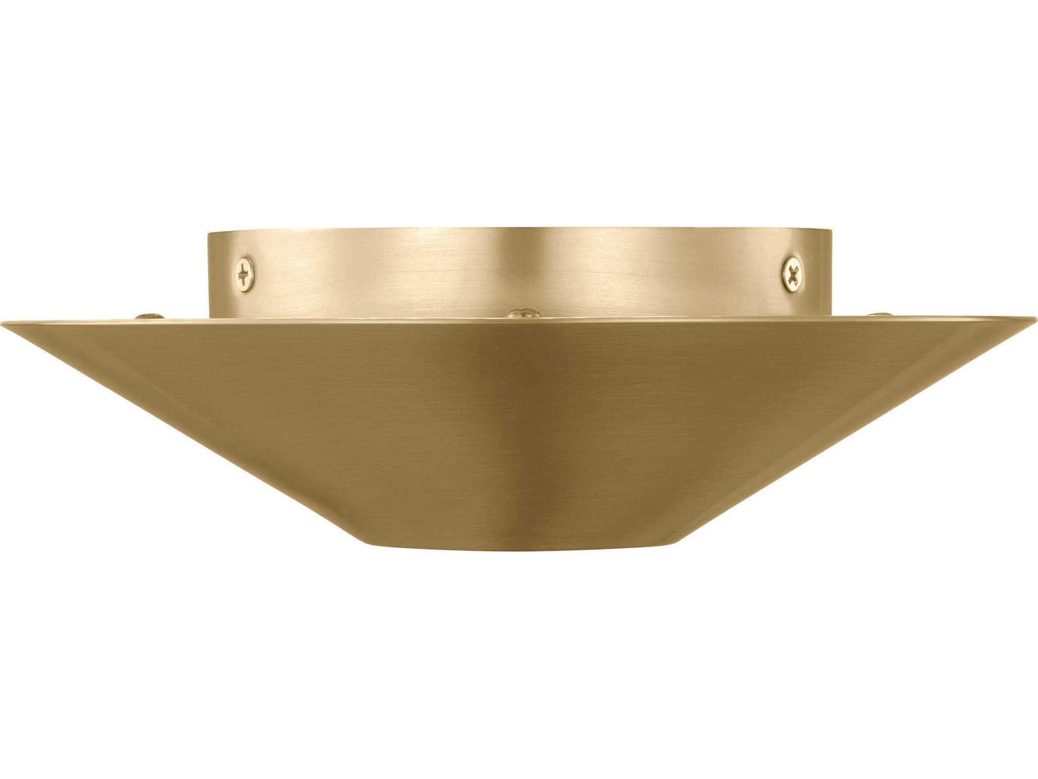 Visual Comfort Studio Echo 1-Light Burnished Brass Flush Mount