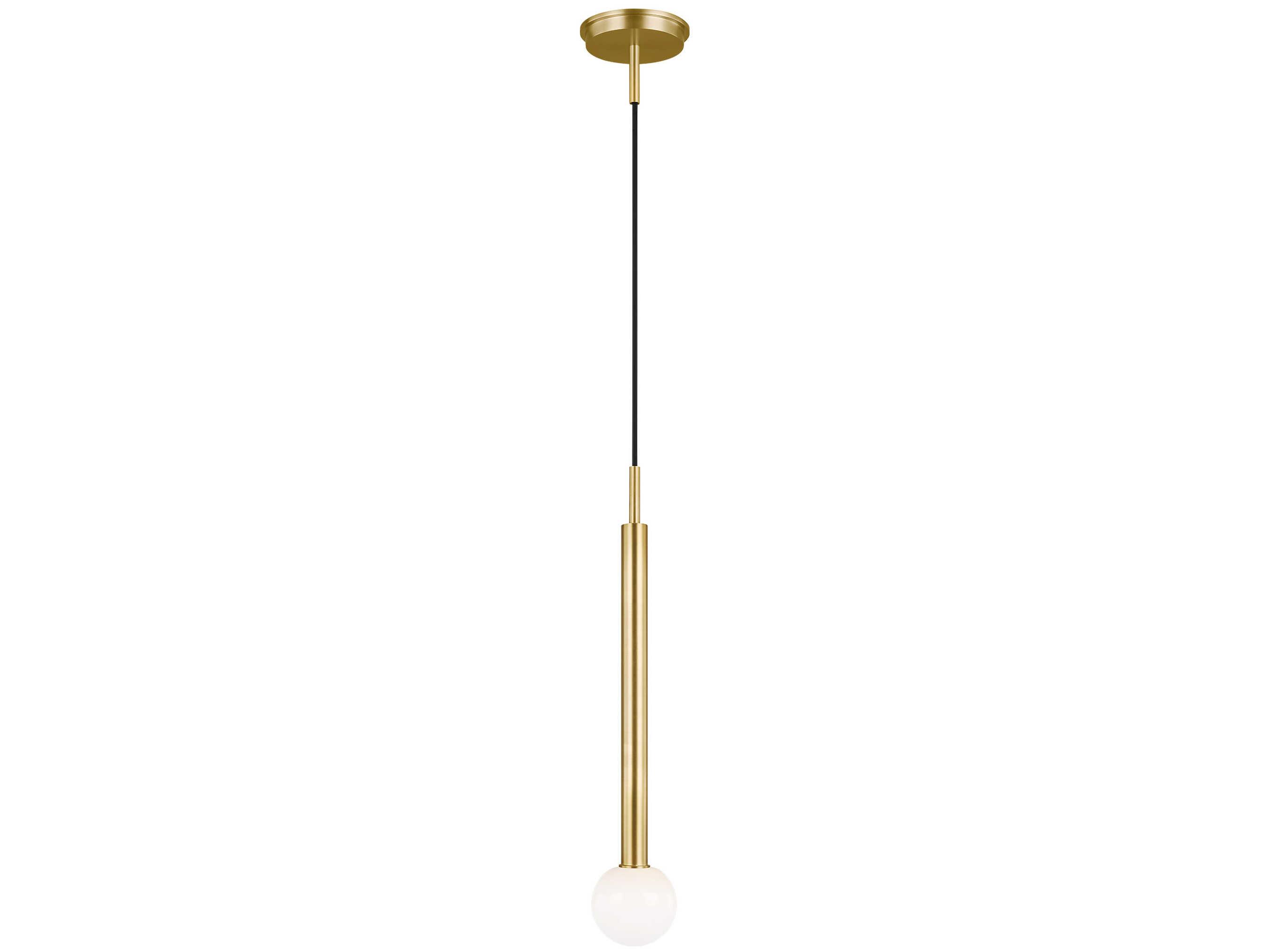 Visual Comfort Studio Nodes 1-Light Burnished Brass Globe Mini Pendant