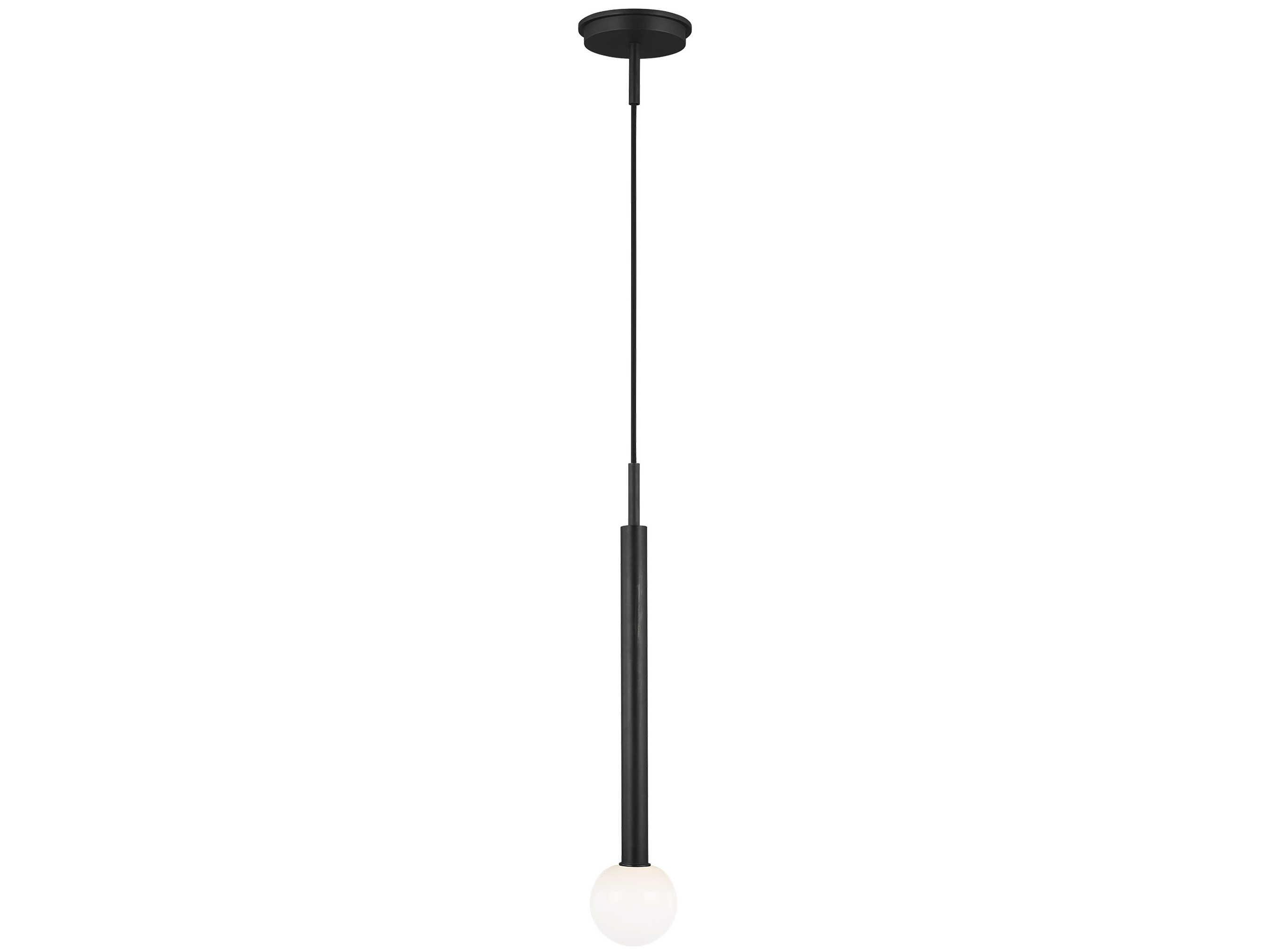 Visual Comfort Studio Nodes 1-Light Midnight Black Globe Linear Mini Pendant