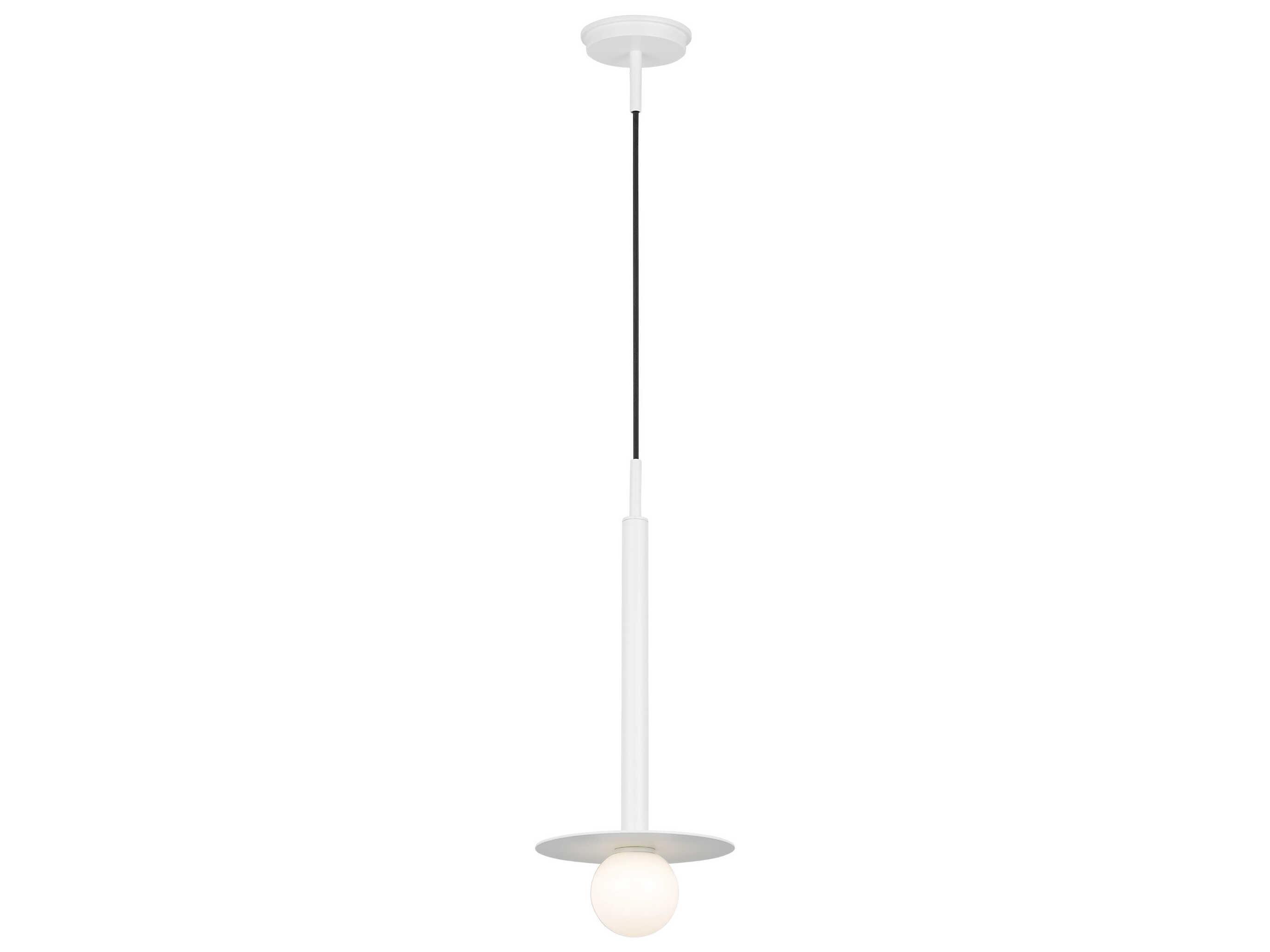 Visual Comfort Studio Nodes 1-Light Matte White Globe Mini Pendant