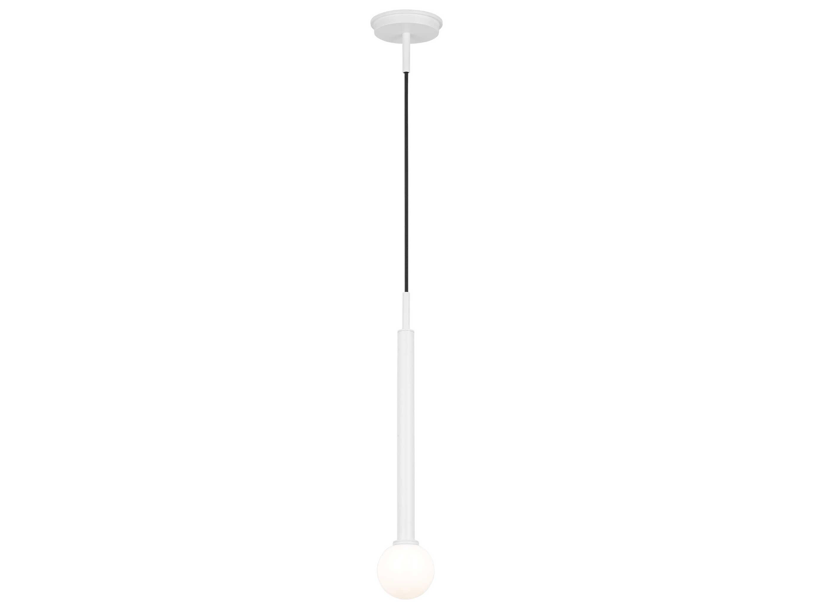 Visual Comfort Studio Nodes 1-Light Matte White Globe Mini Pendant