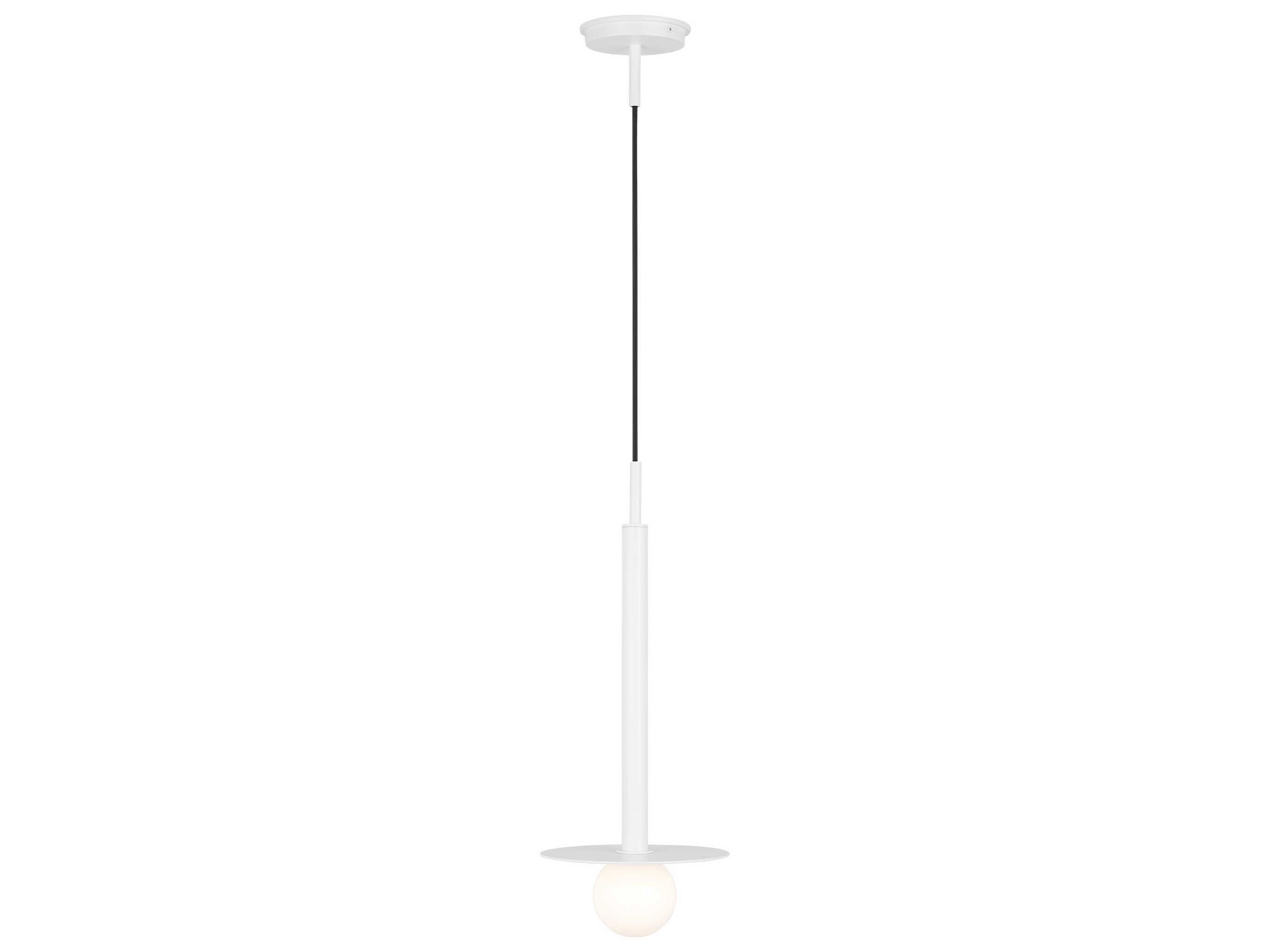 Visual Comfort Studio Nodes 1-Light Matte White Globe Mini Pendant