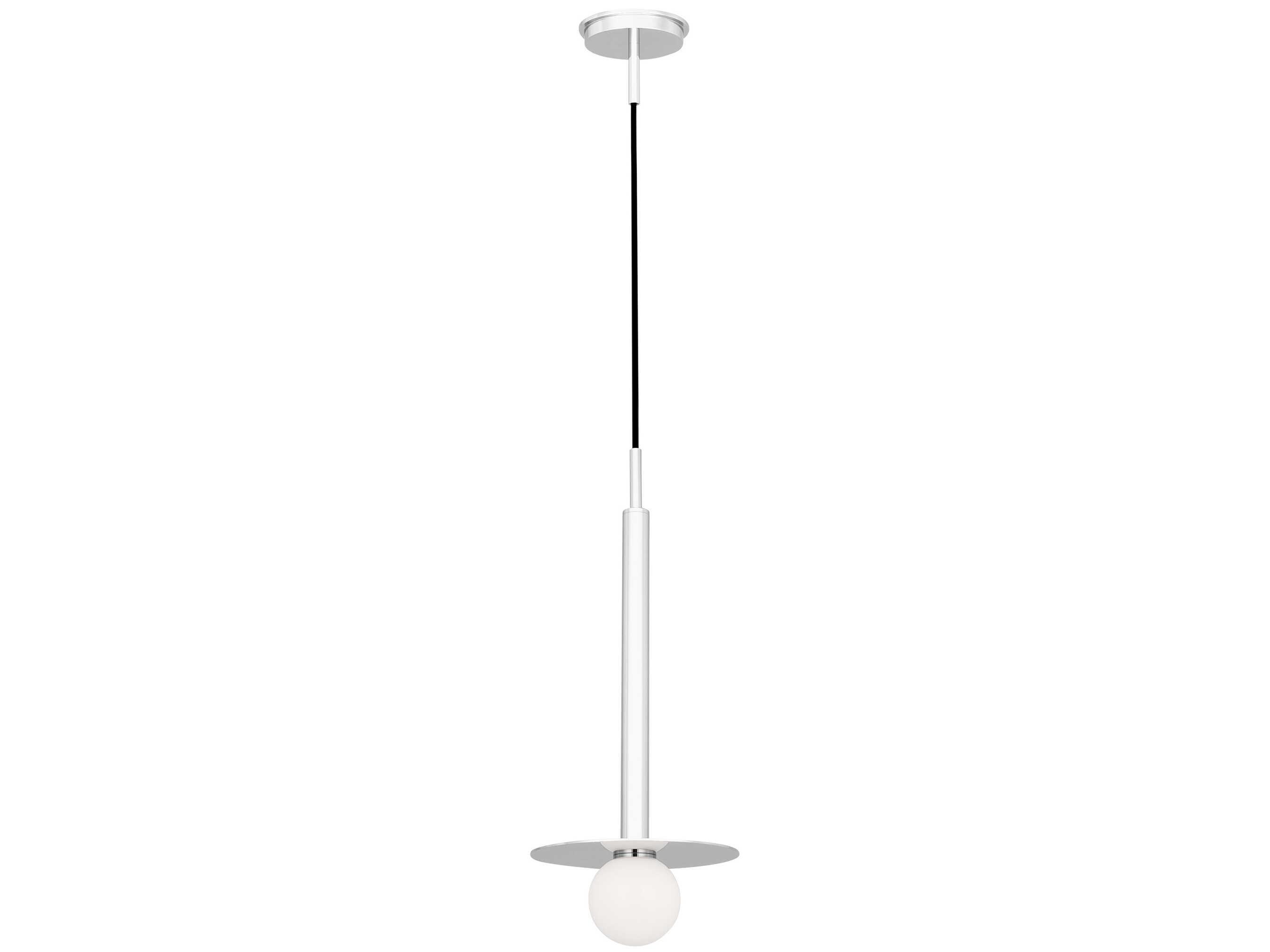 Visual Comfort Studio Nodes 1-Light Polished Nickel Globe Linear Mini Pendant