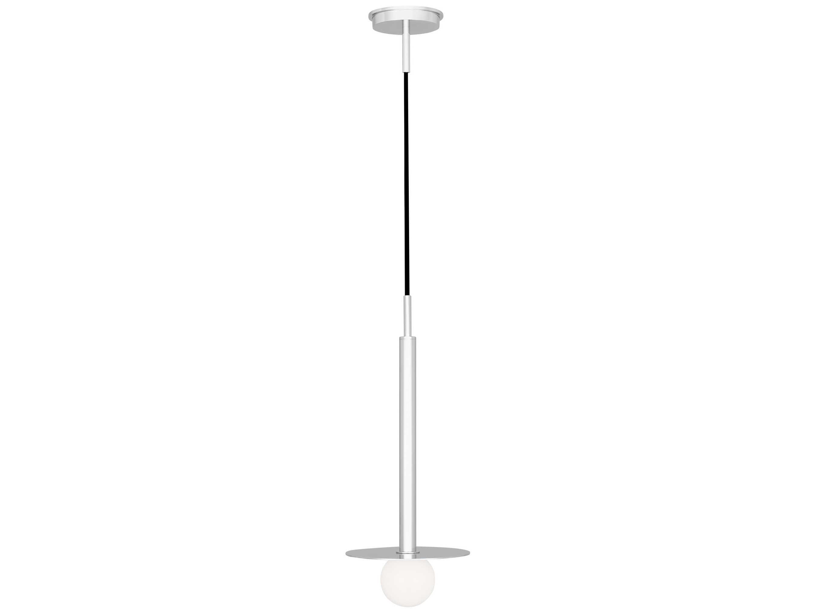 Visual Comfort Studio Nodes 1-Light Polished Nickel Globe Linear Mini Pendant