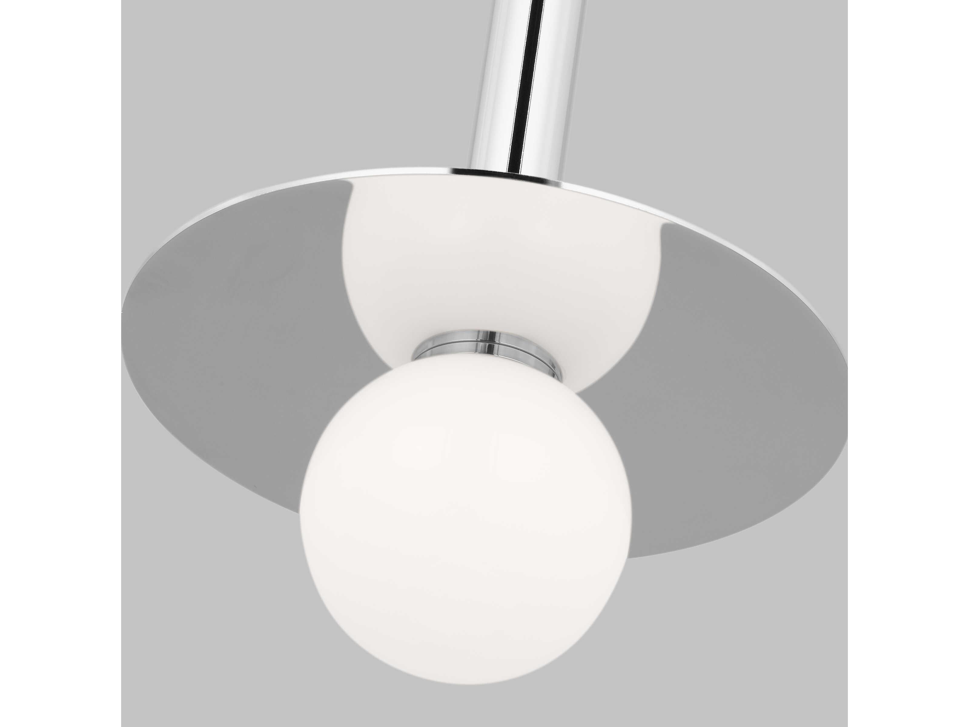 Visual Comfort Studio Nodes 1-Light Polished Nickel Globe Linear Mini Pendant