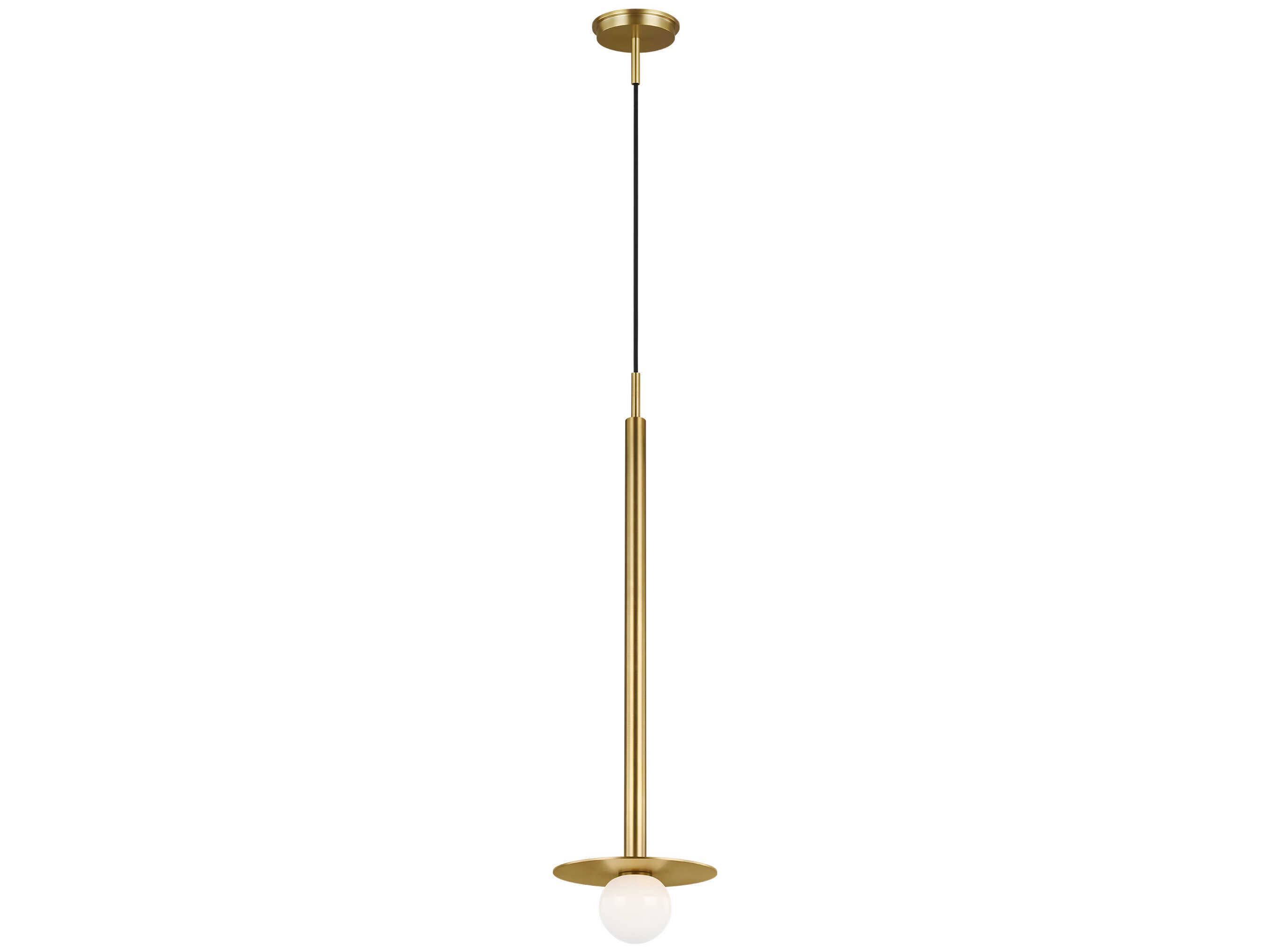 Visual Comfort Studio Nodes 1-Light Burnished Brass Globe Linear Mini Pendant