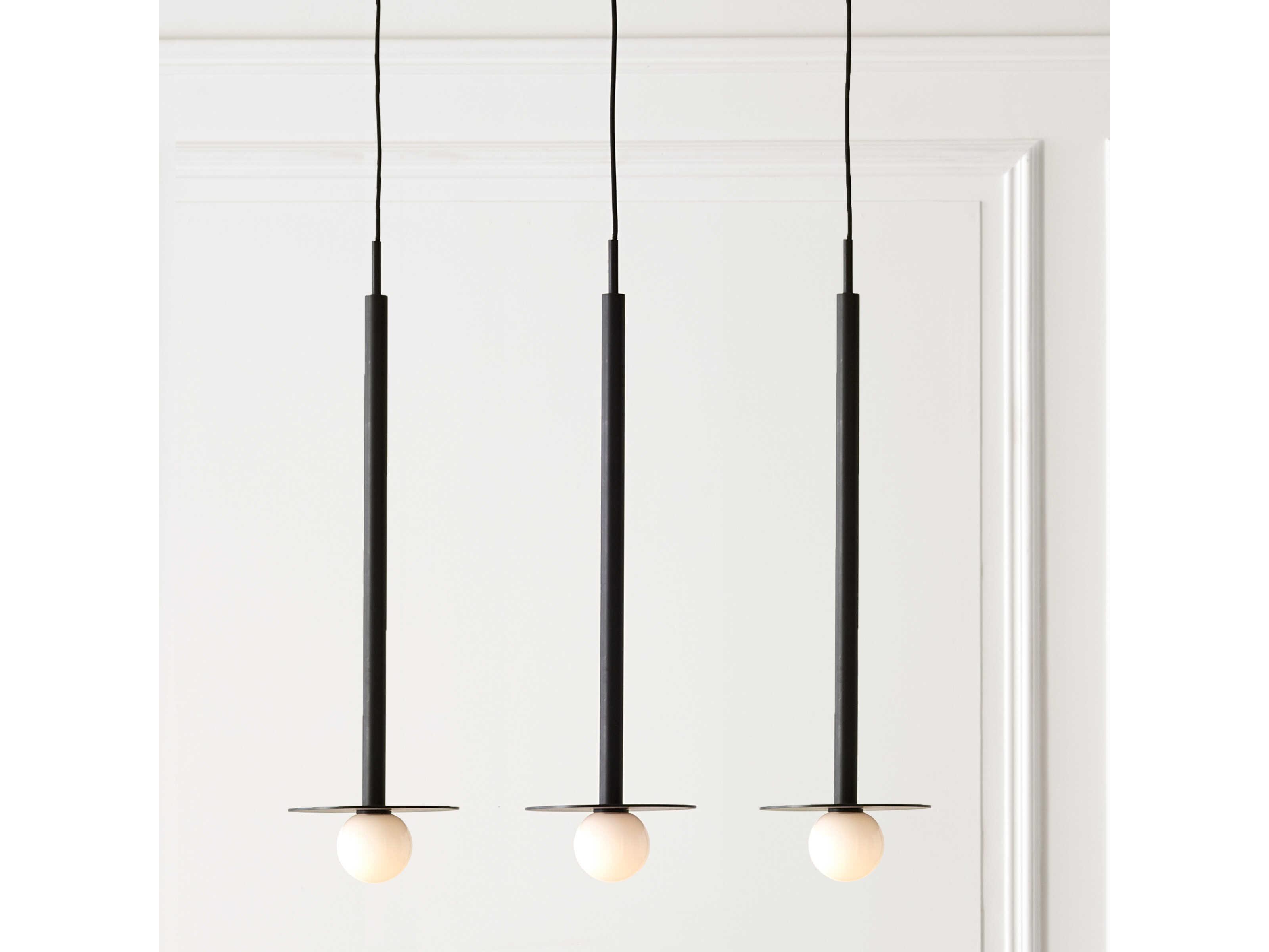 Visual Comfort Studio Nodes 1-Light Midnight Black Globe Linear Mini Pendant
