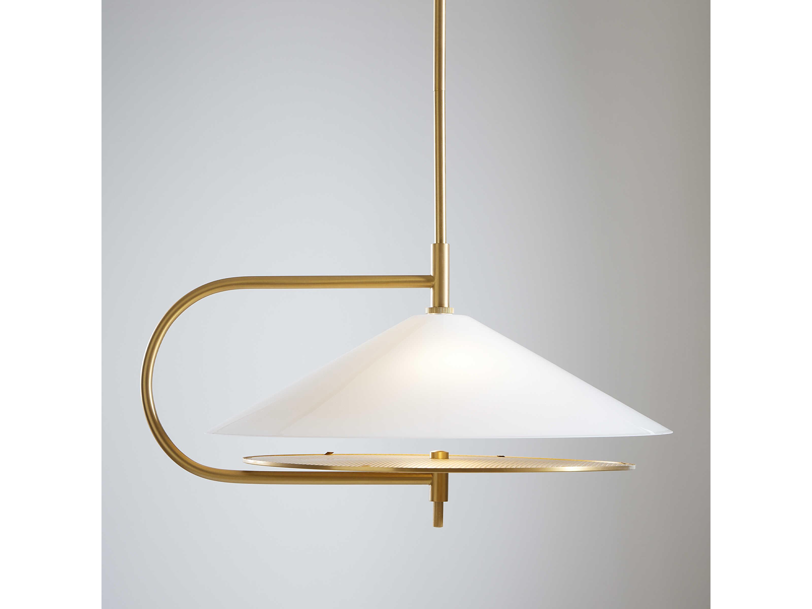 Visual Comfort Studio Gesture 2-Light Burnished Brass Pendant