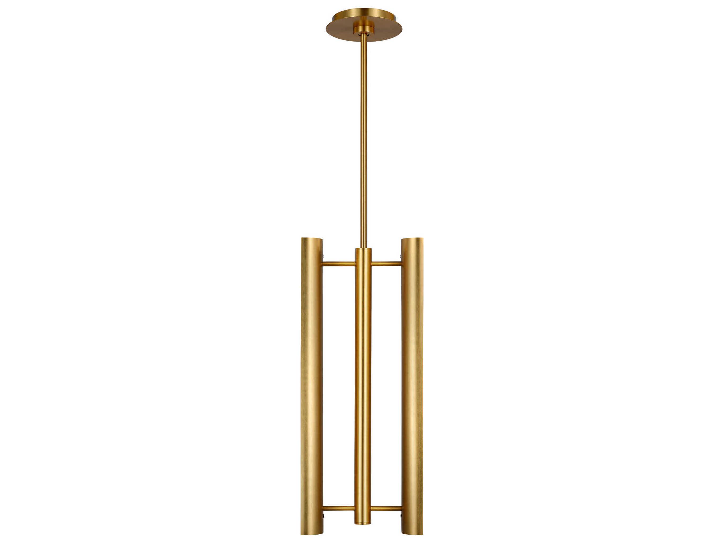 Visual Comfort Studio Carson 1-Light Burnished Brass Linear Mini Pendant