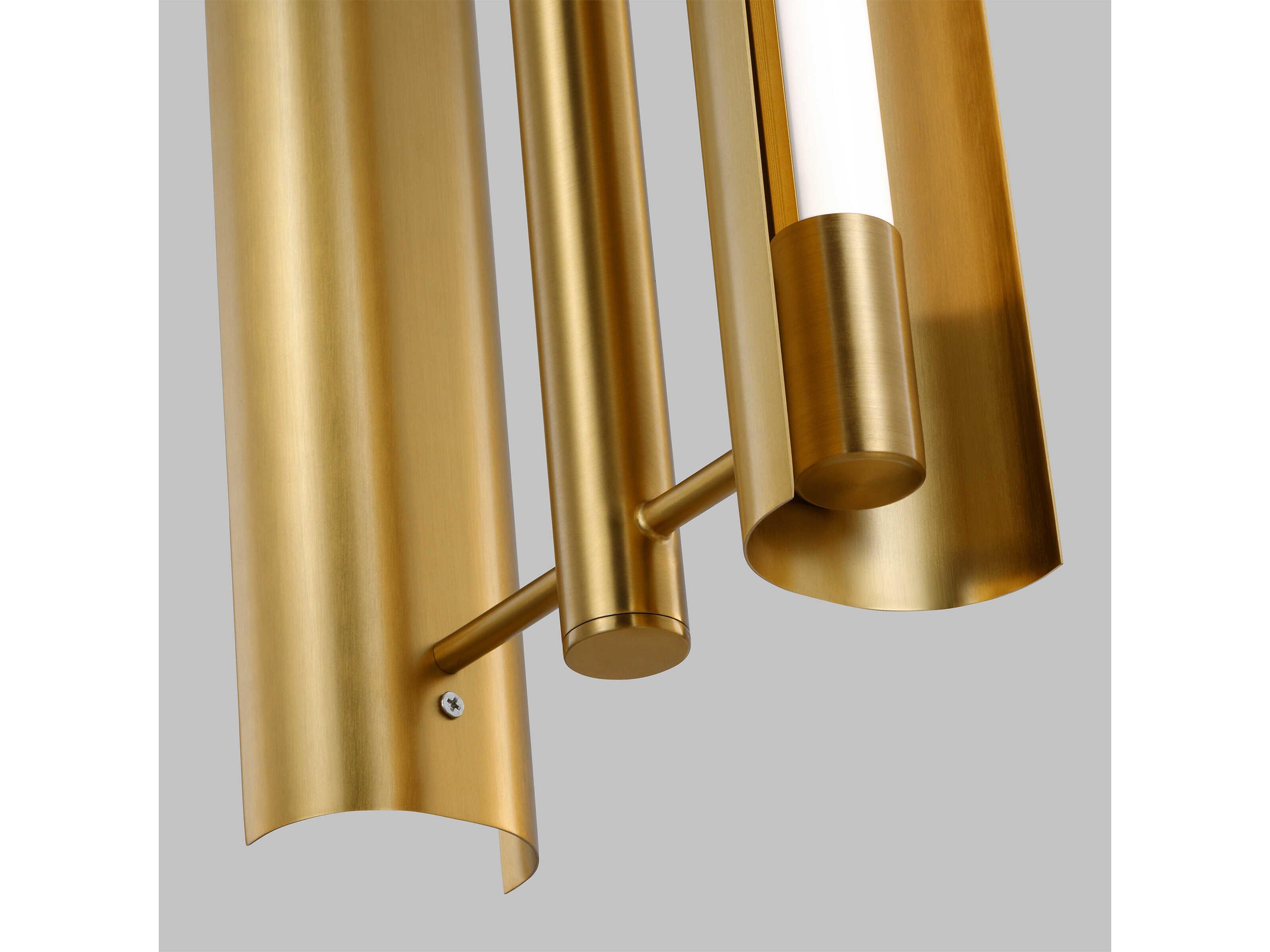 Visual Comfort Studio Carson 1-Light Burnished Brass Linear Mini Pendant