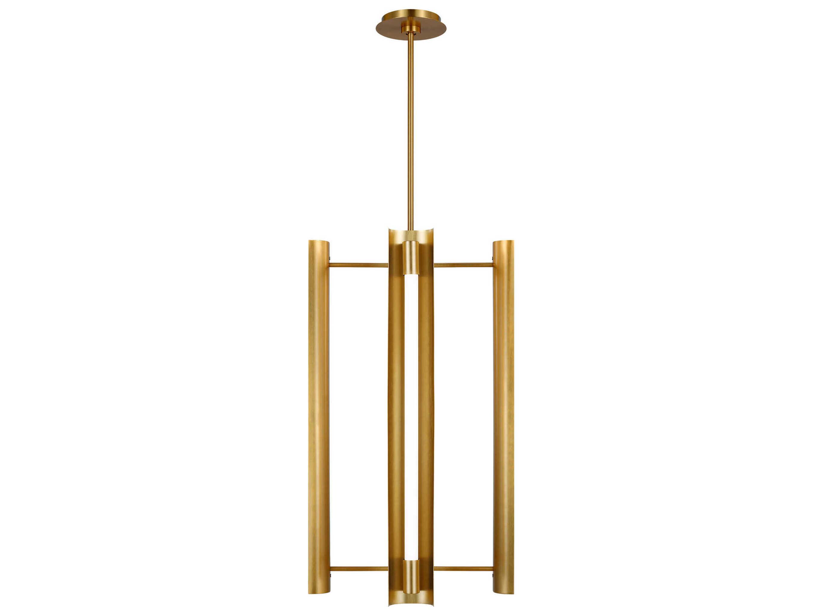 Visual Comfort Studio Carson 1-Light Burnished Brass Linear Pendant