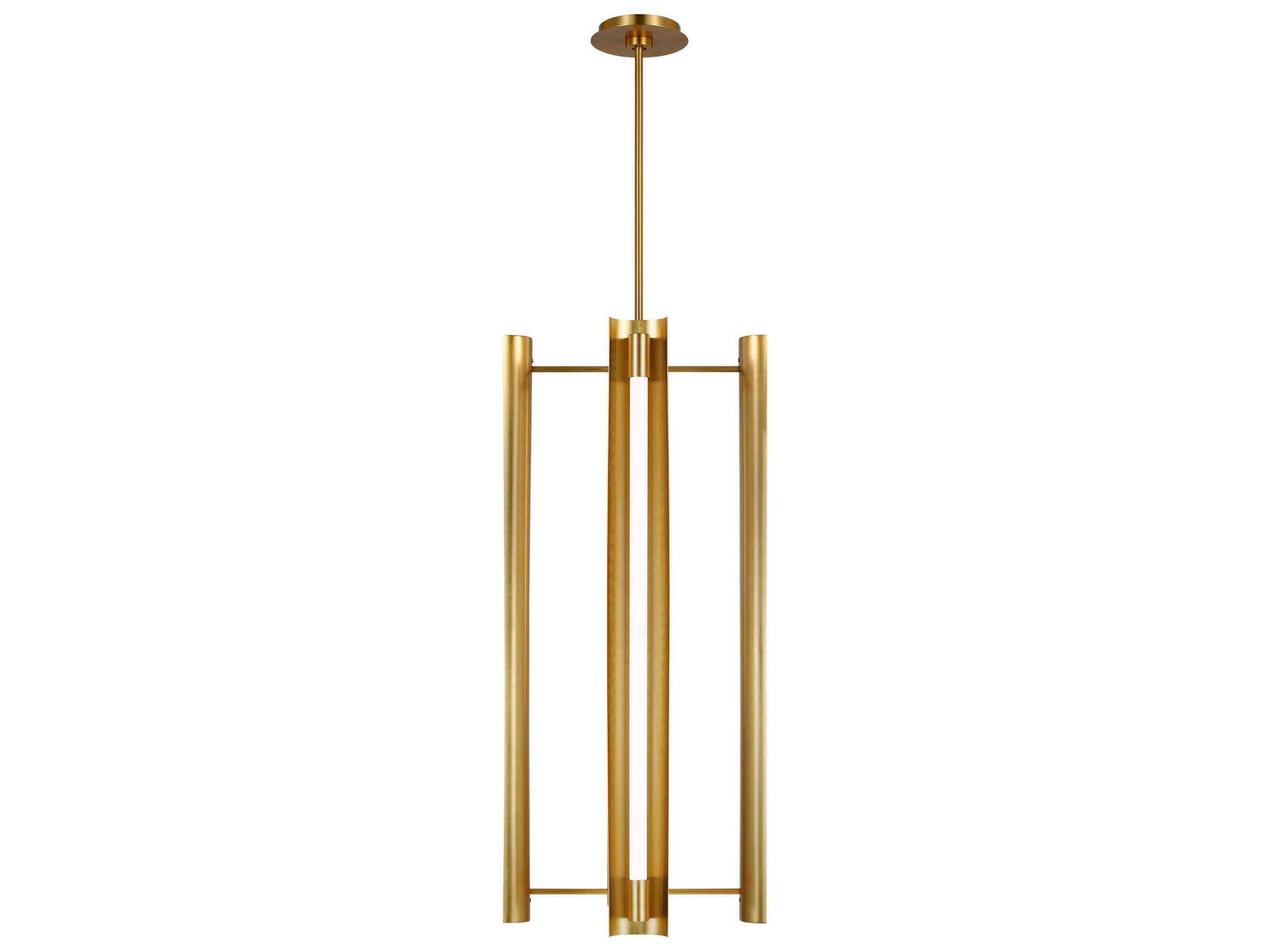 Visual Comfort Studio Carson 1-Light Burnished Brass Linear Pendant
