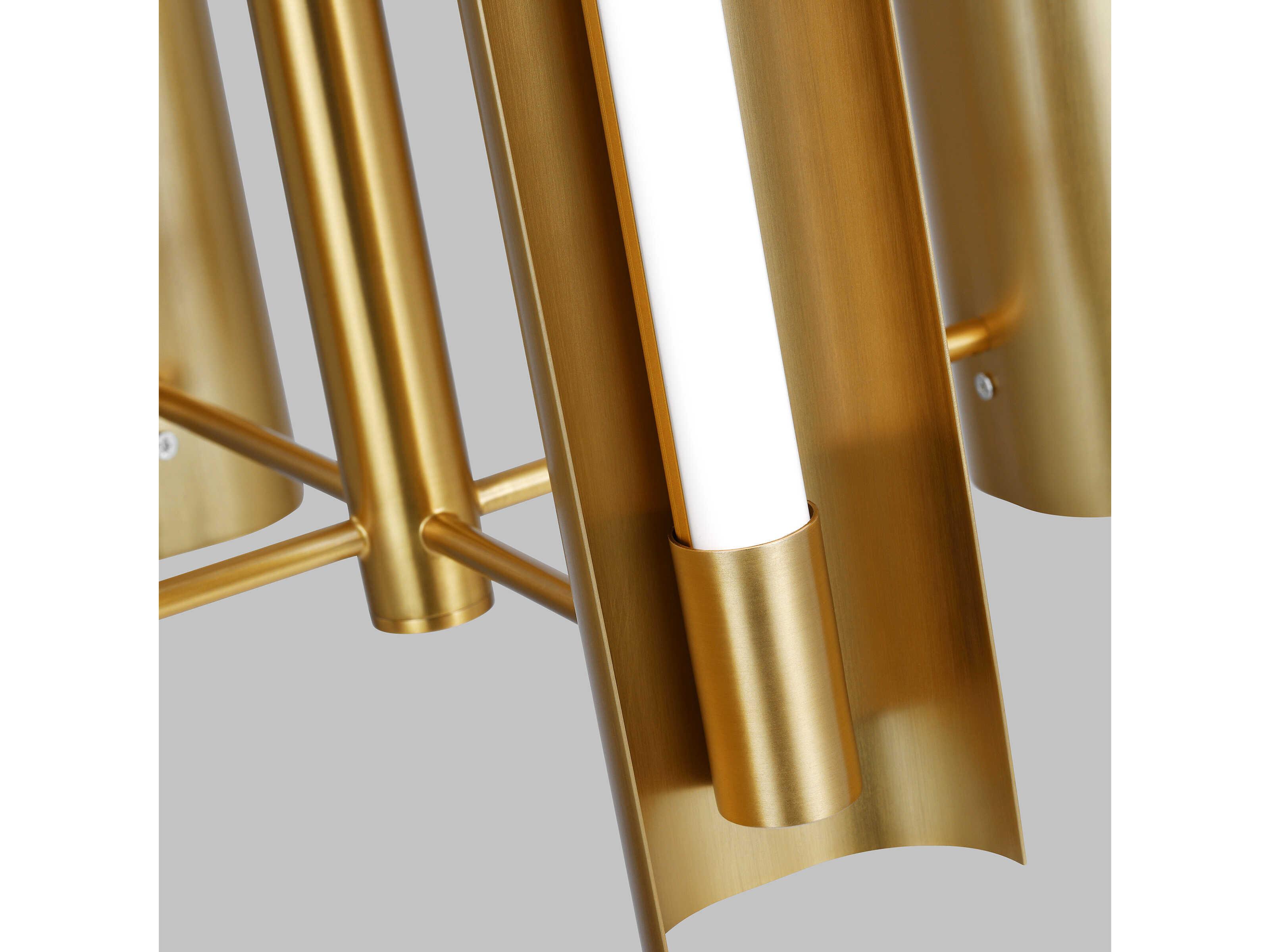 Visual Comfort Studio Carson 1-Light Burnished Brass Linear Pendant