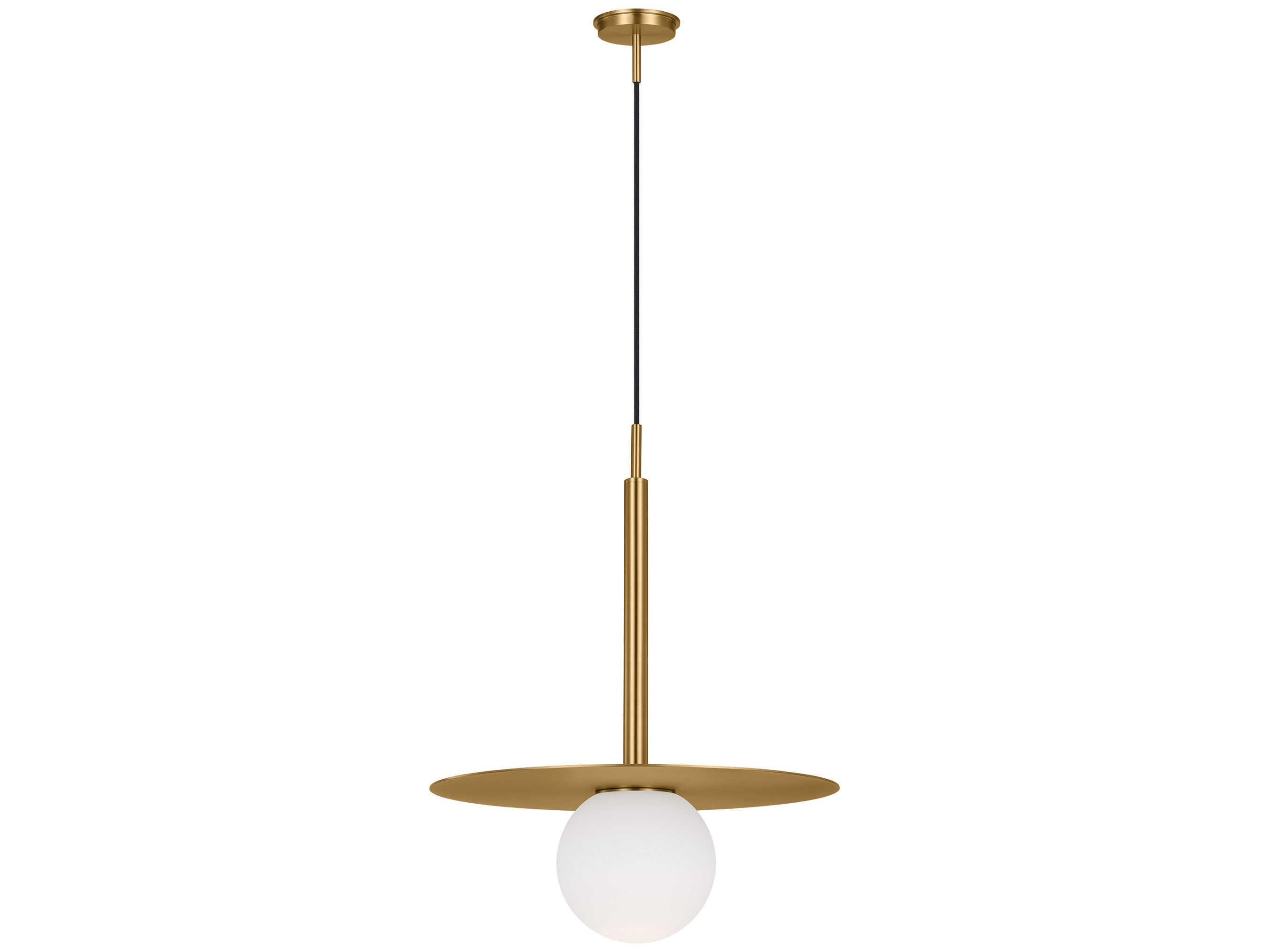 Visual Comfort Studio Nodes 1-Light Burnished Brass Globe Linear Pendant