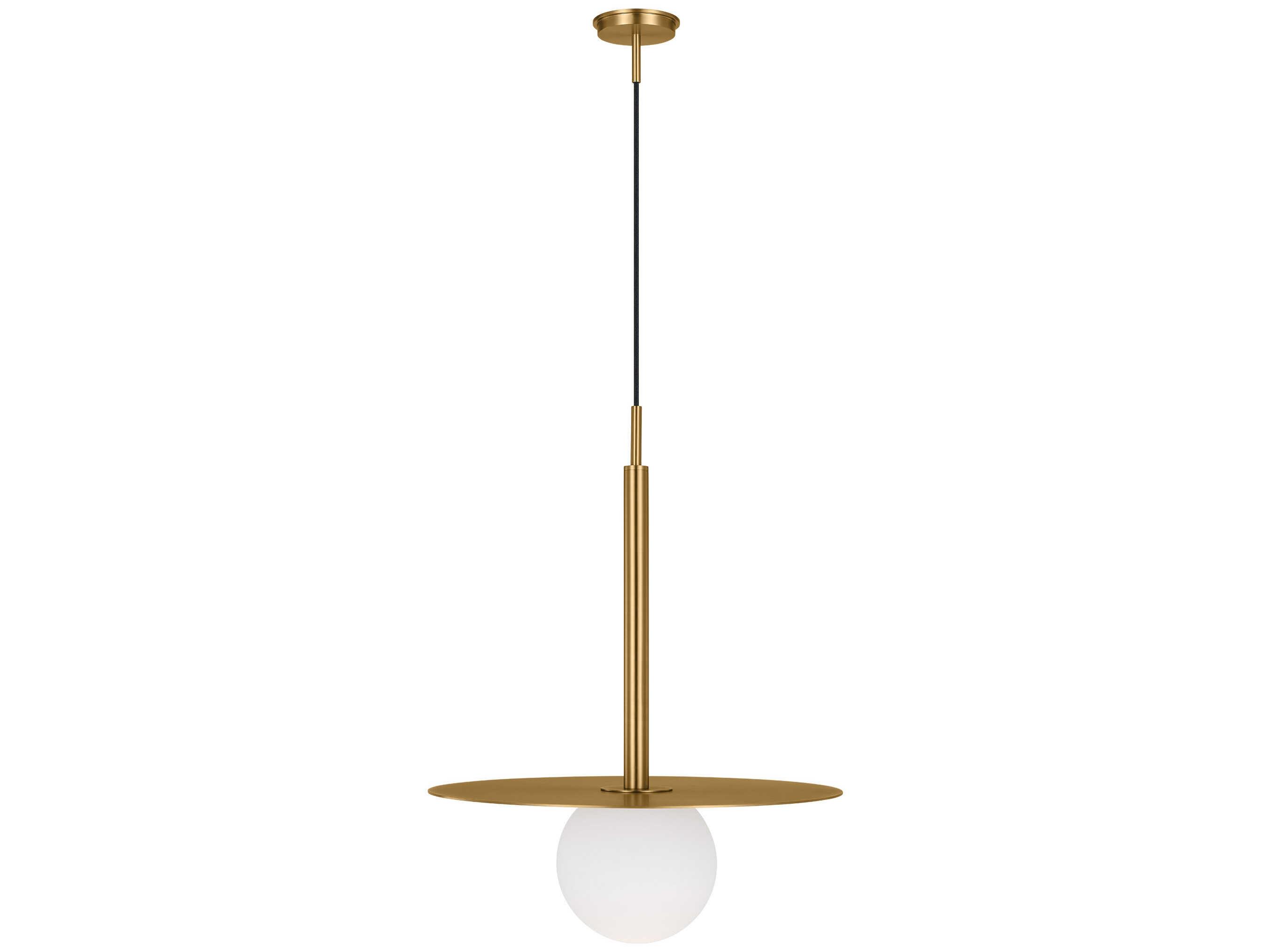Visual Comfort Studio Nodes 1-Light Burnished Brass Globe Linear Pendant