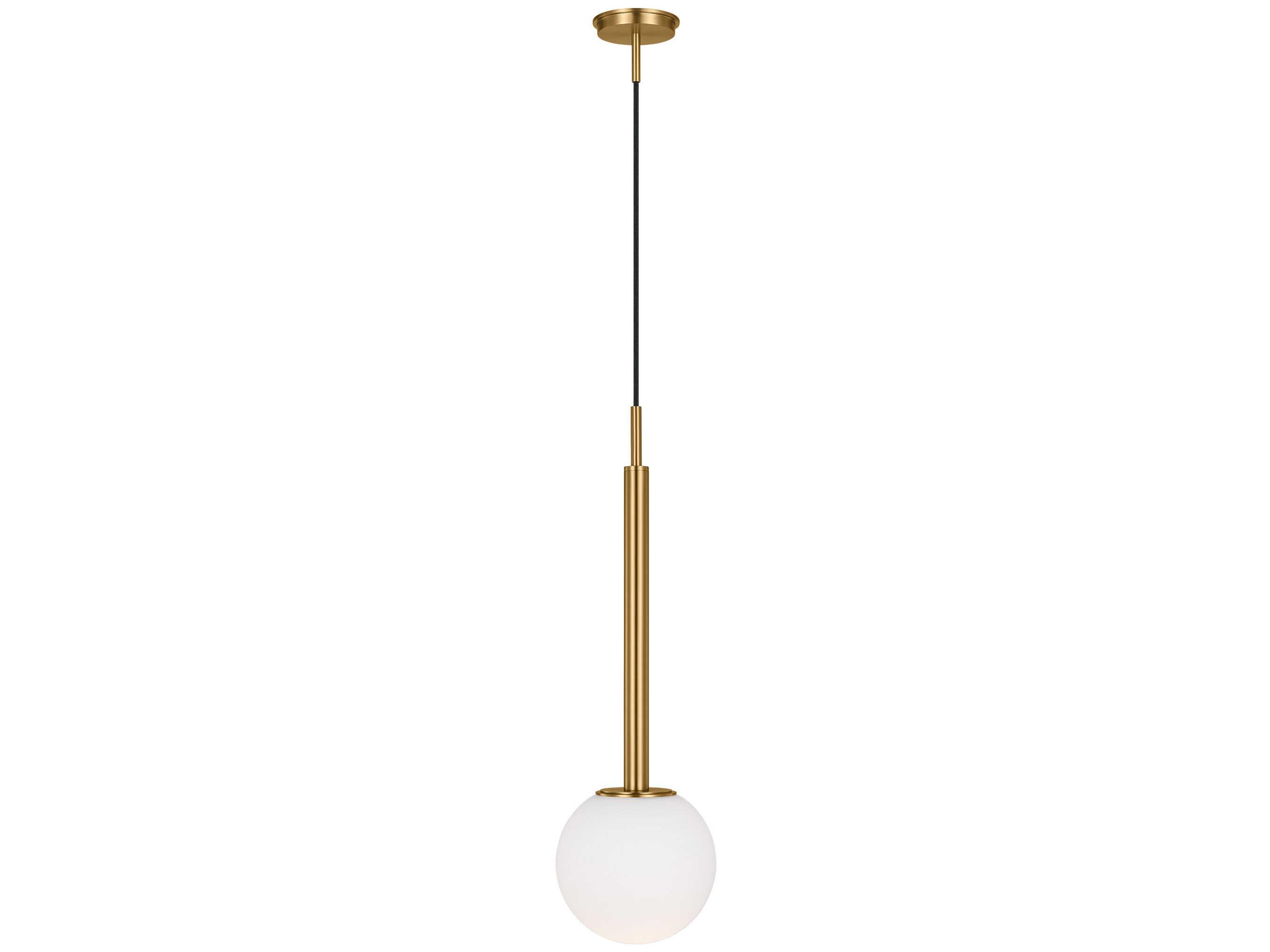 Visual Comfort Studio Nodes 1-Light Burnished Brass Globe Linear Pendant