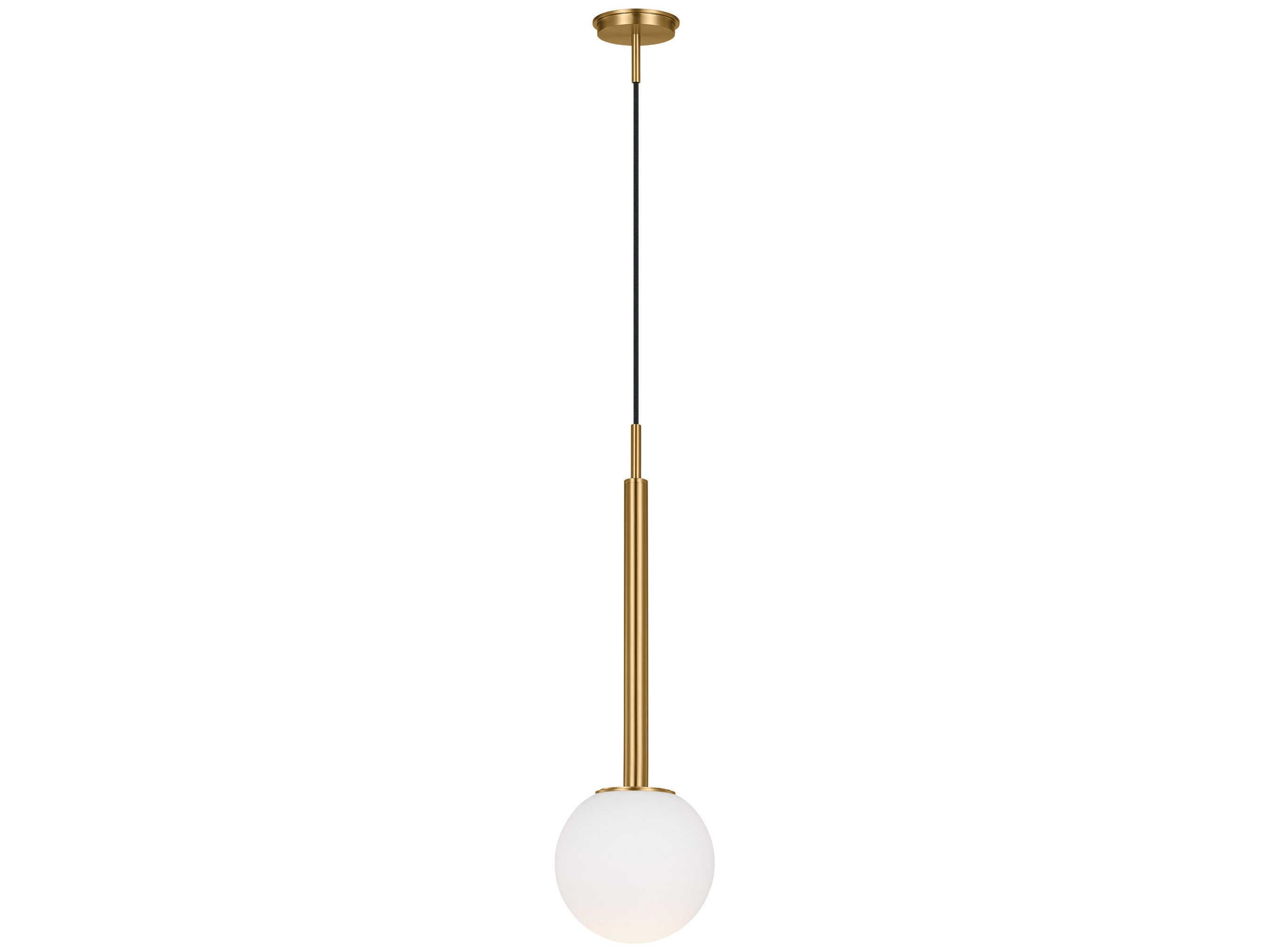 Visual Comfort Studio Nodes 1-Light Burnished Brass Globe Linear Pendant