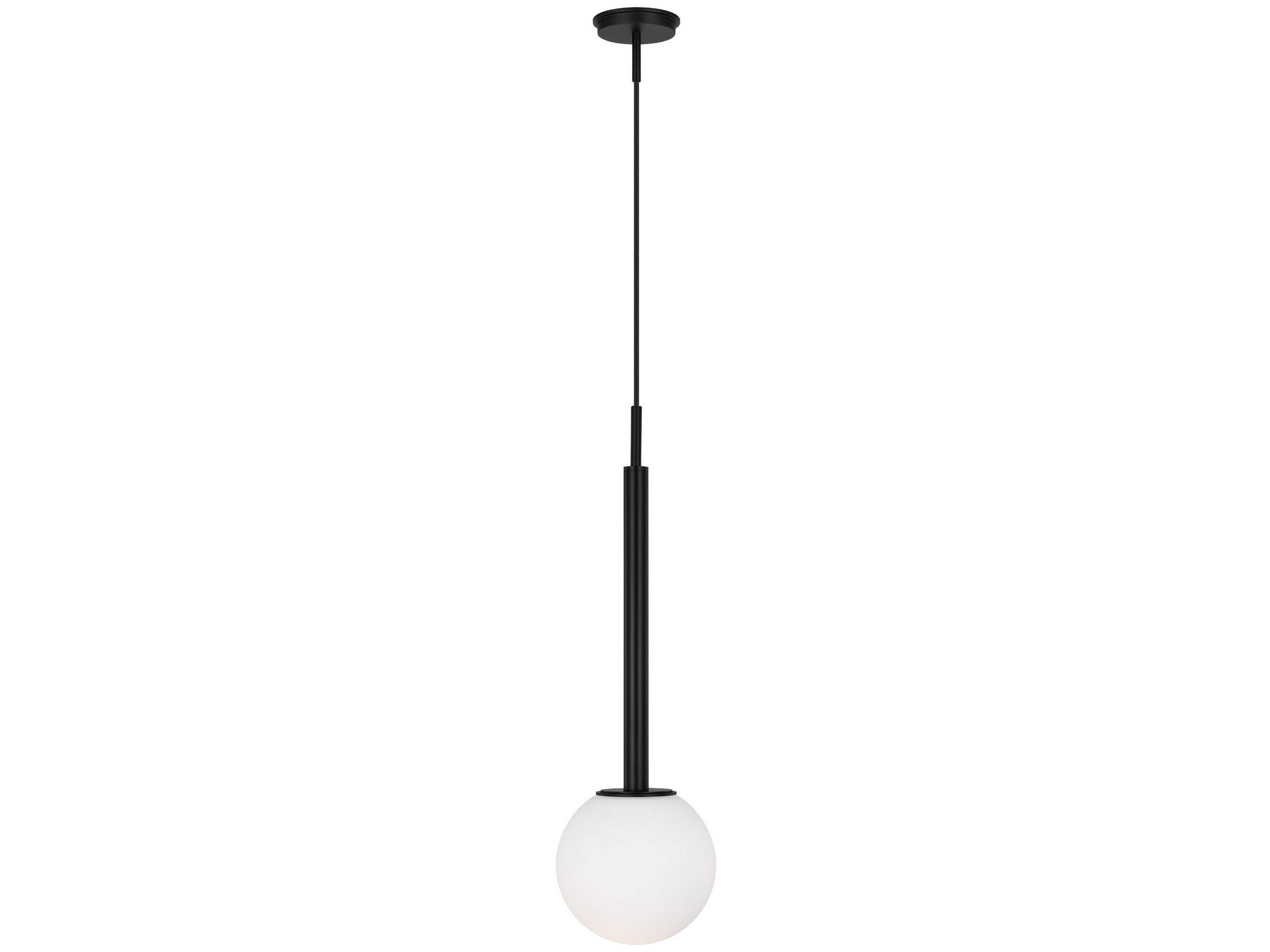 Visual Comfort Studio Nodes 1-Light Midnight Black Globe Linear Pendant