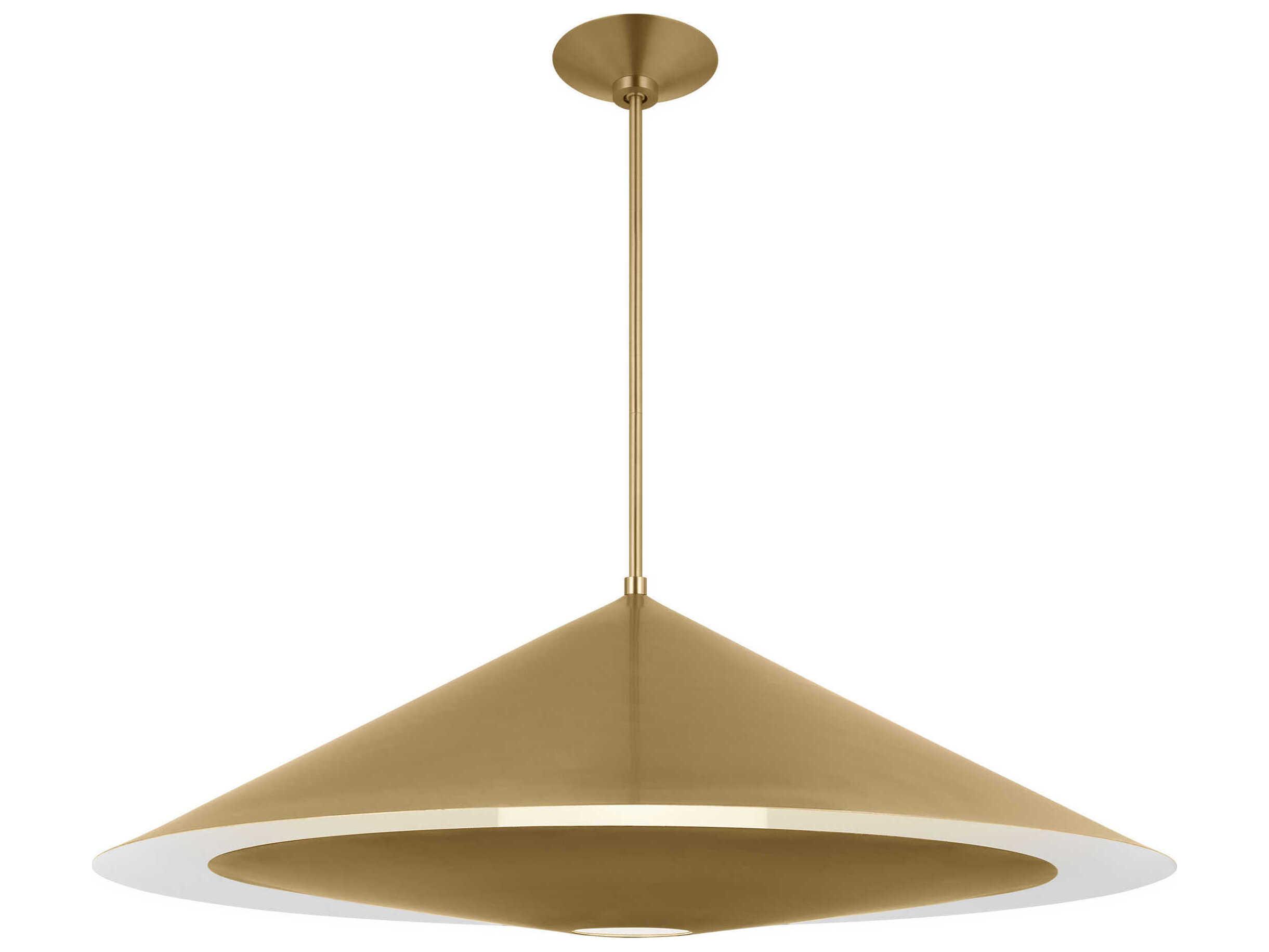 Visual Comfort Studio Echo 1-Light Burnished Brass Pendant